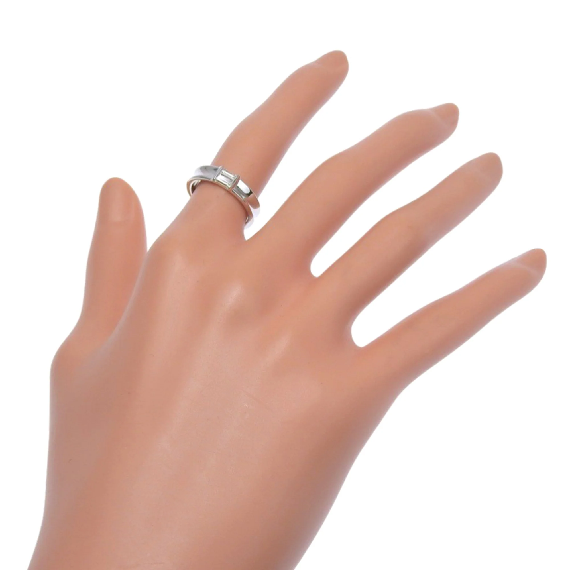 Stacking Ring 18K White Gold with Diamonds - Image 2