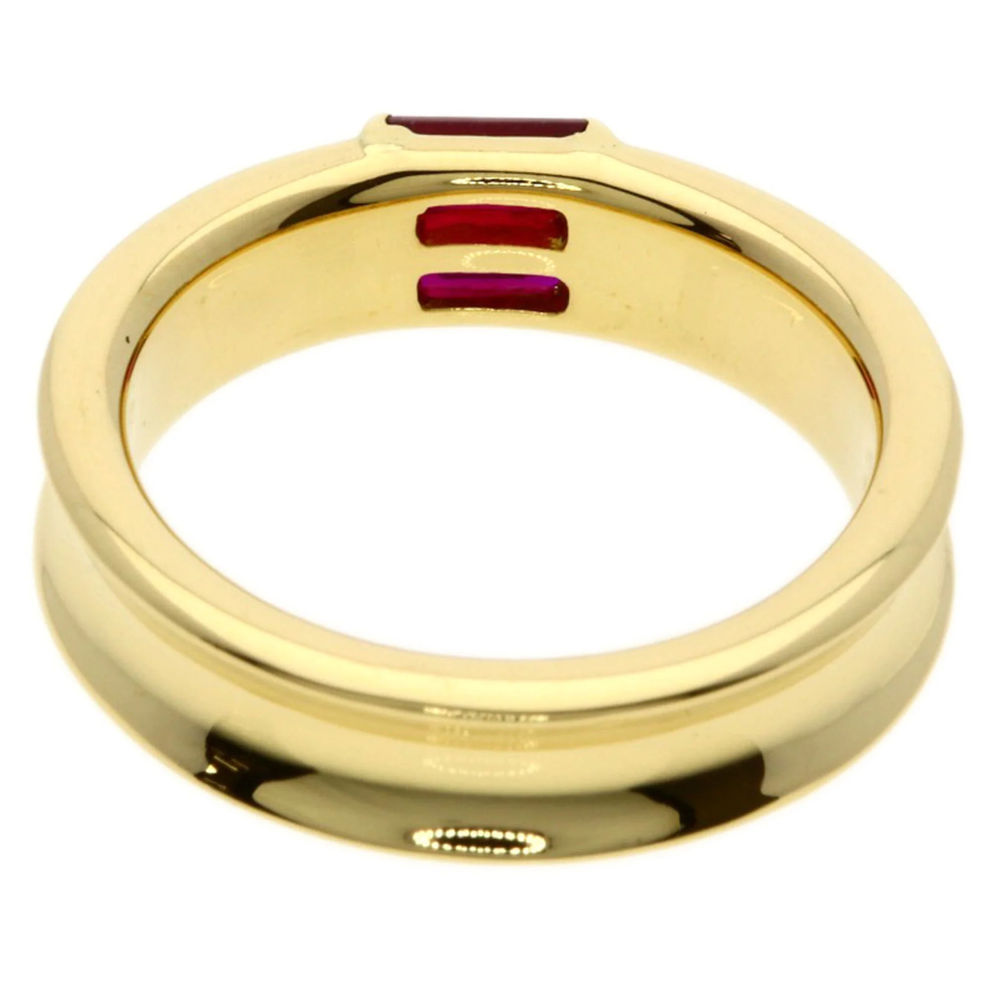 Stacking Ring 18K Yellow Gold with Ruby - Image 4