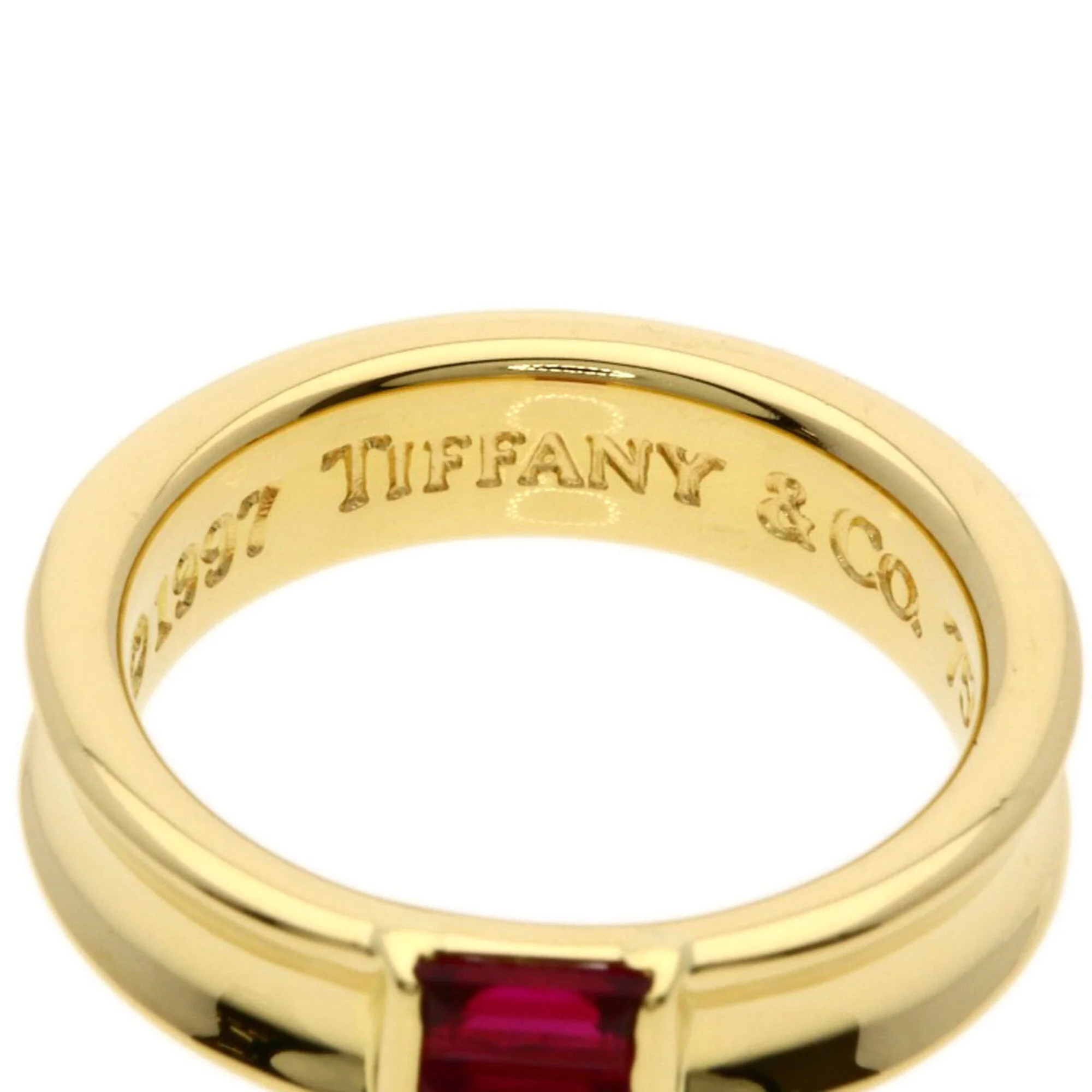 Stacking Ring 18K Yellow Gold with Ruby - Image 5