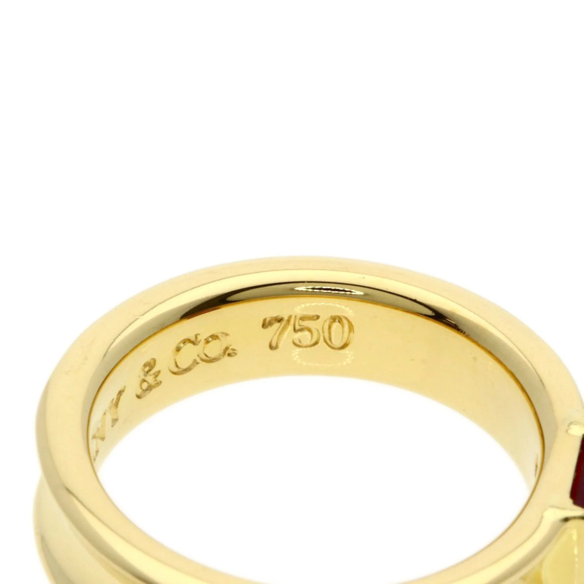 Stacking Ring 18K Yellow Gold with Ruby - Image 6