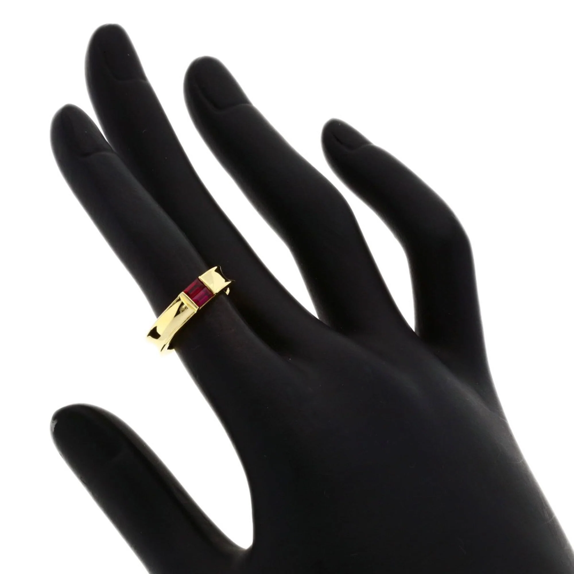 Stacking Ring 18K Yellow Gold with Ruby - Image 7