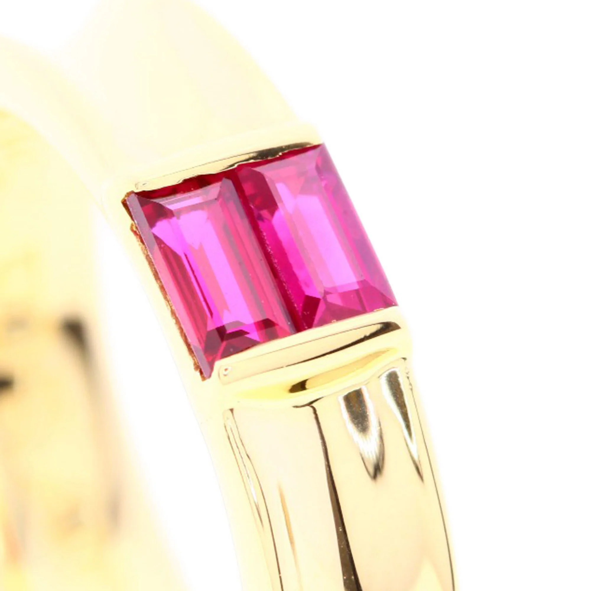 Stacking Ring 18K Yellow Gold with Ruby - Image 9
