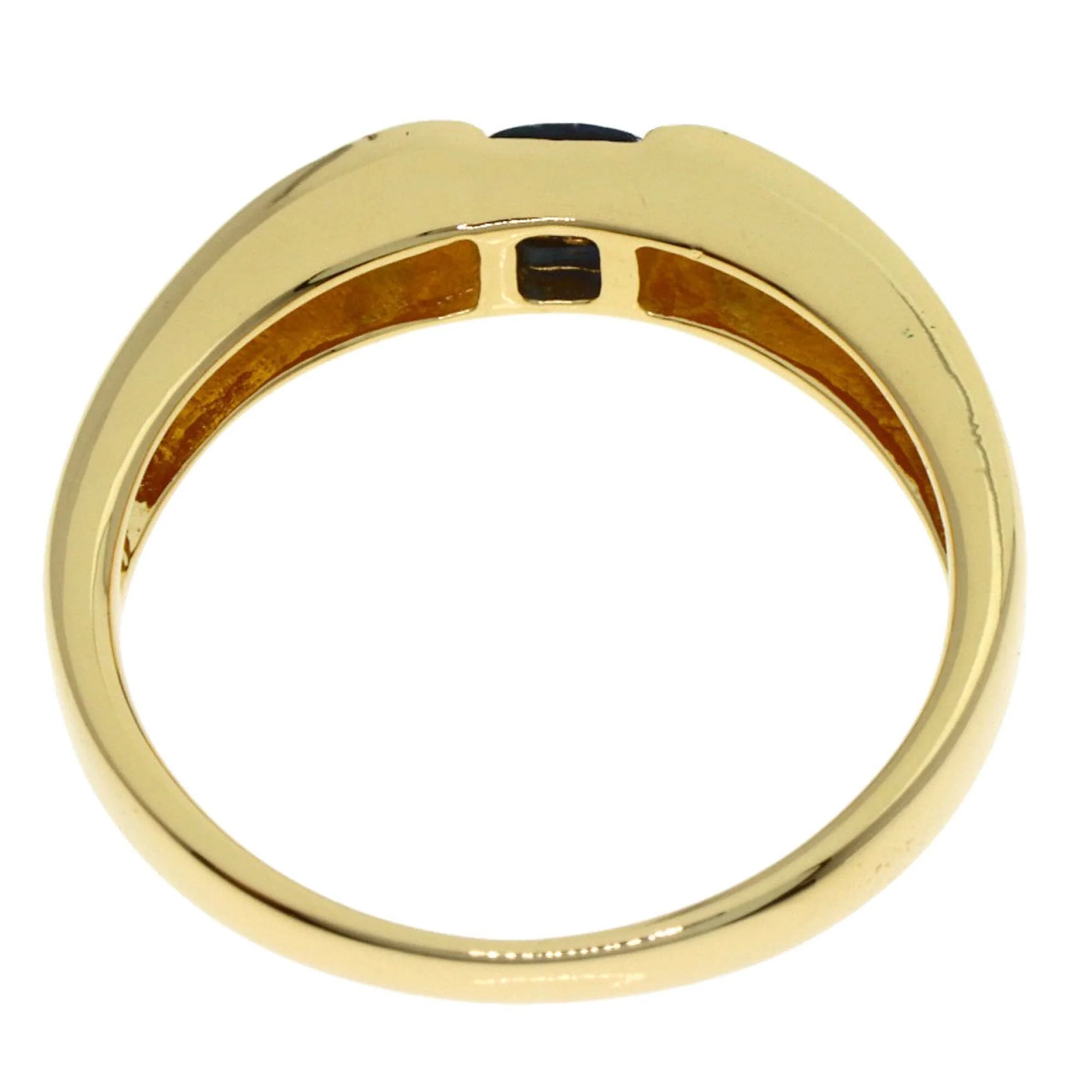Stacking Ring 18K Yellow Gold with Sapphire and Diamond - Image 4