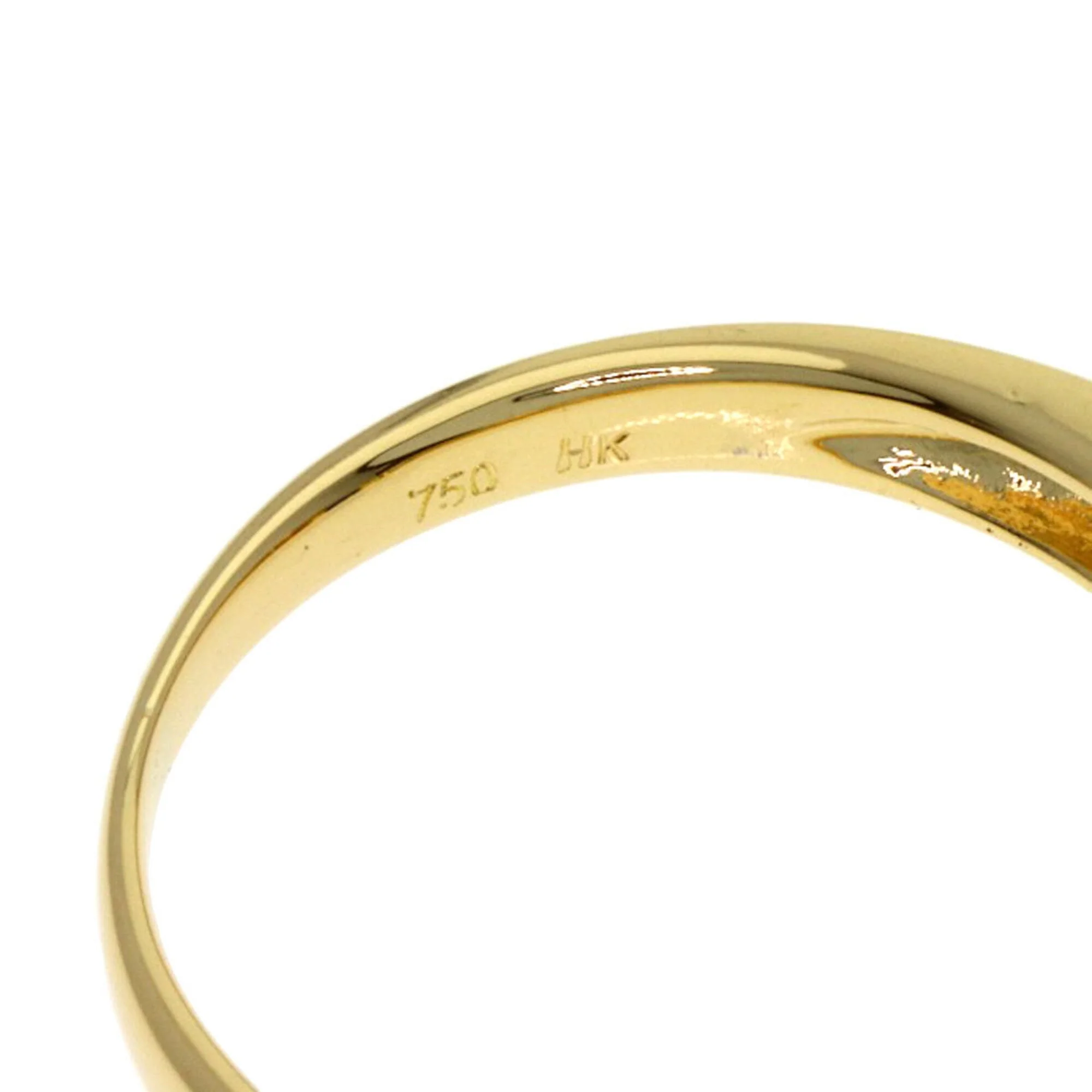 Stacking Ring 18K Yellow Gold with Sapphire and Diamond - Image 5