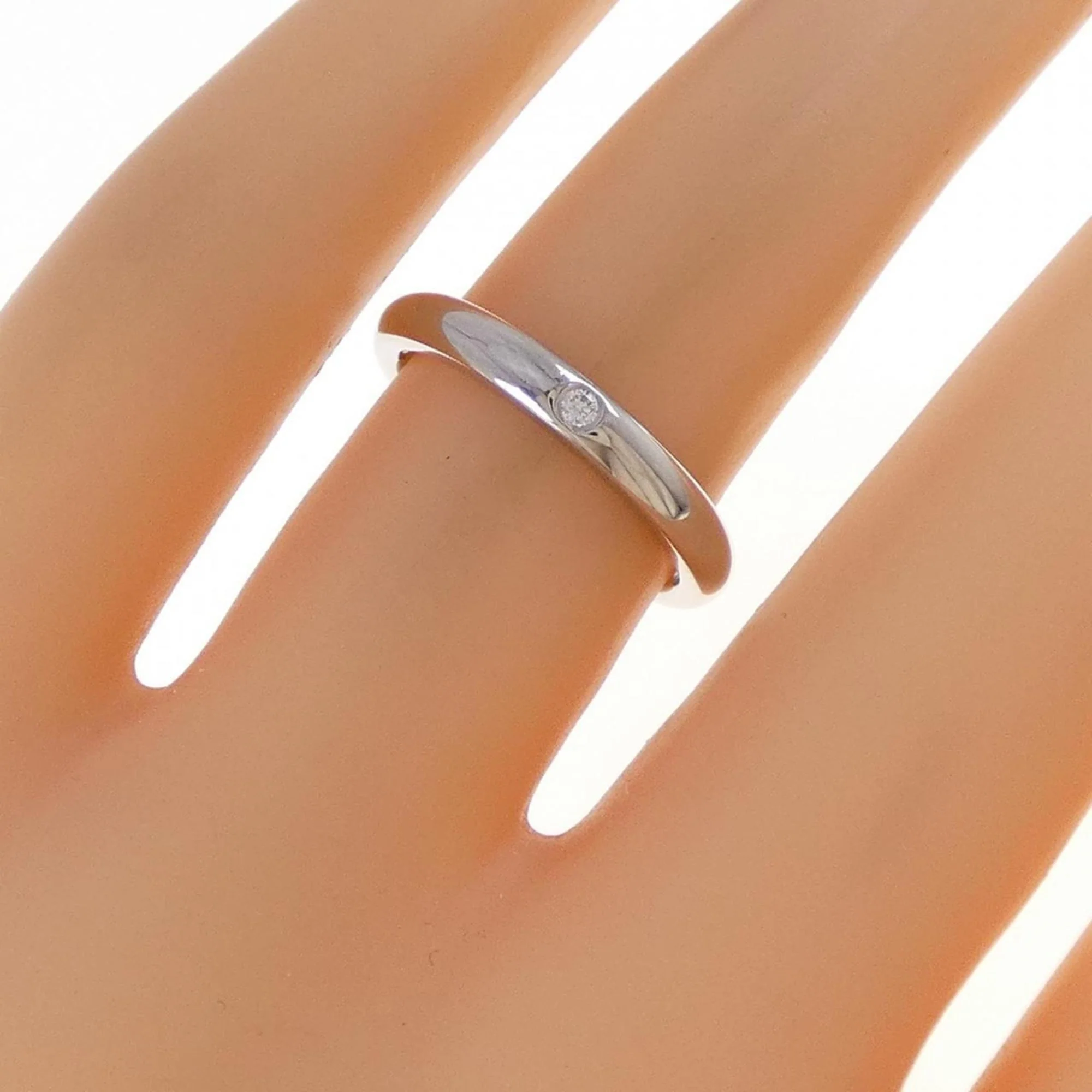 Stacking Ring Platinum with Diamond - Image 5