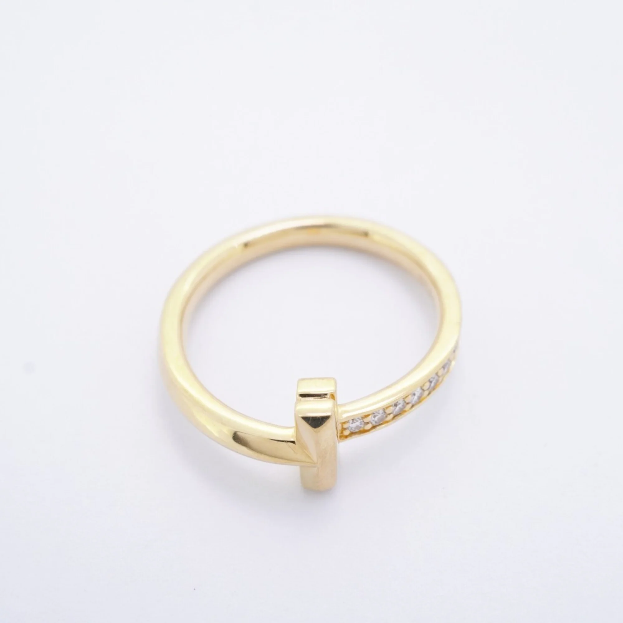 T One Ring 18K Yellow Gold with Diamond - Image 3