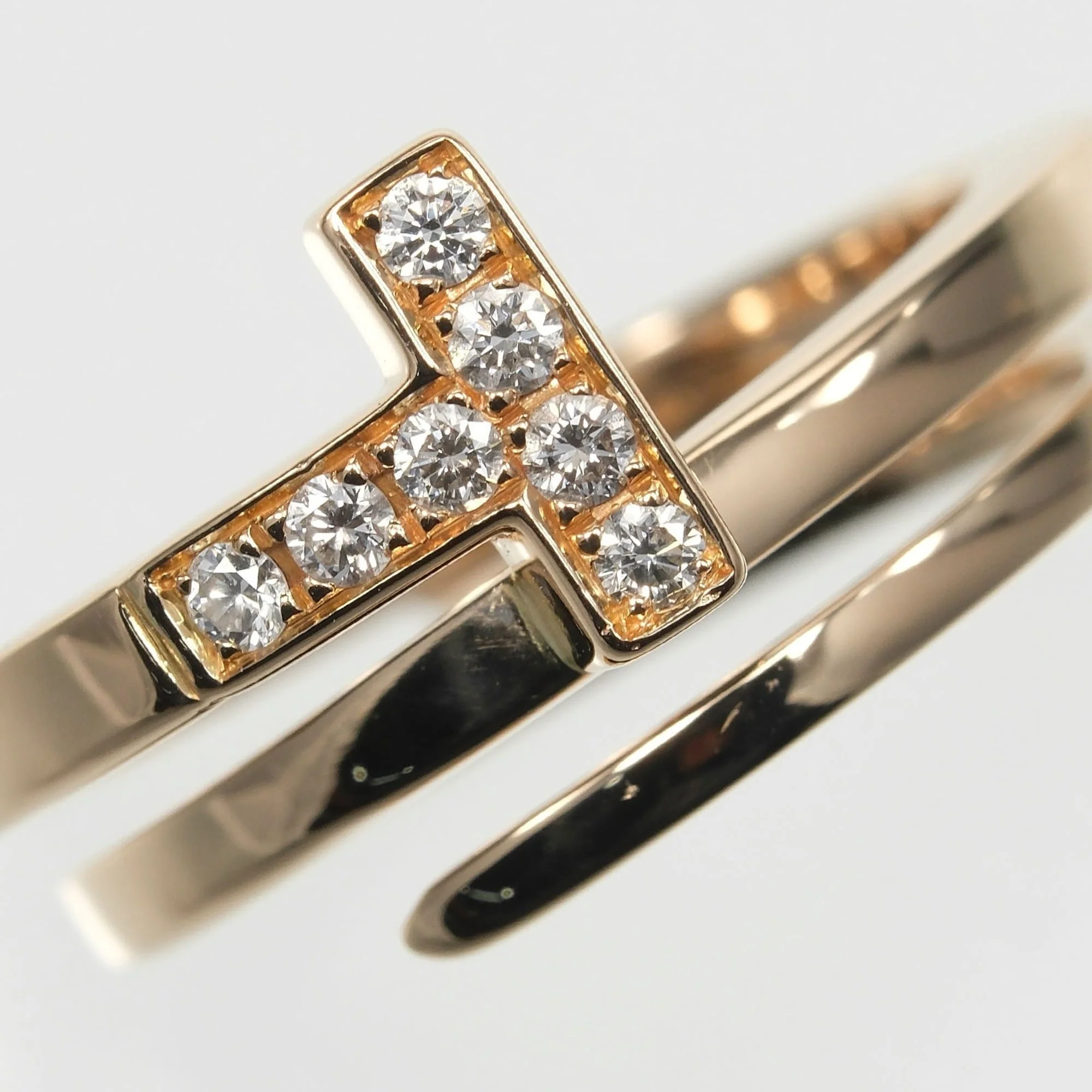 T-Square Ring 18K Rose Gold and Diamond - Image 5