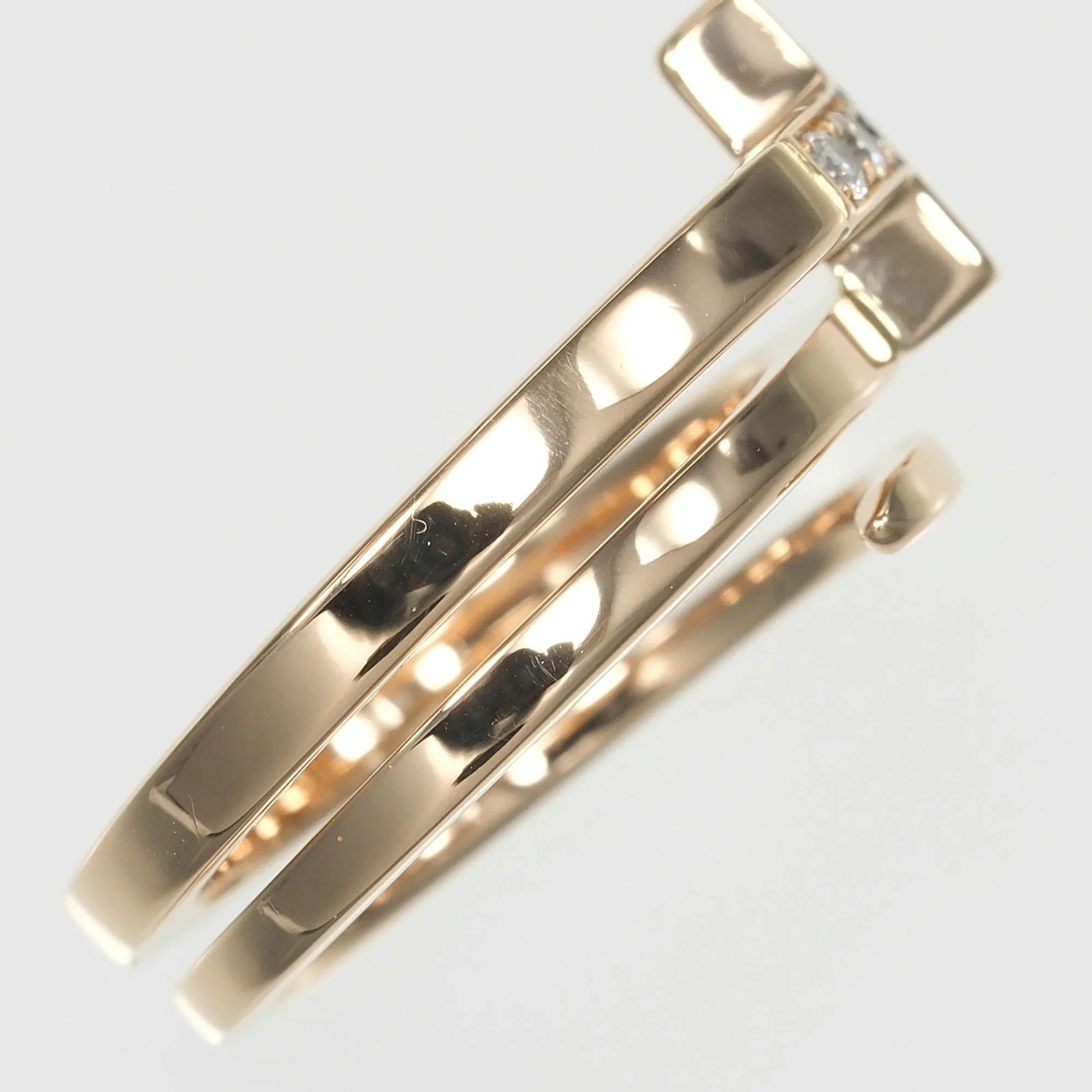 T-Square Ring 18K Rose Gold and Diamond - Image 6