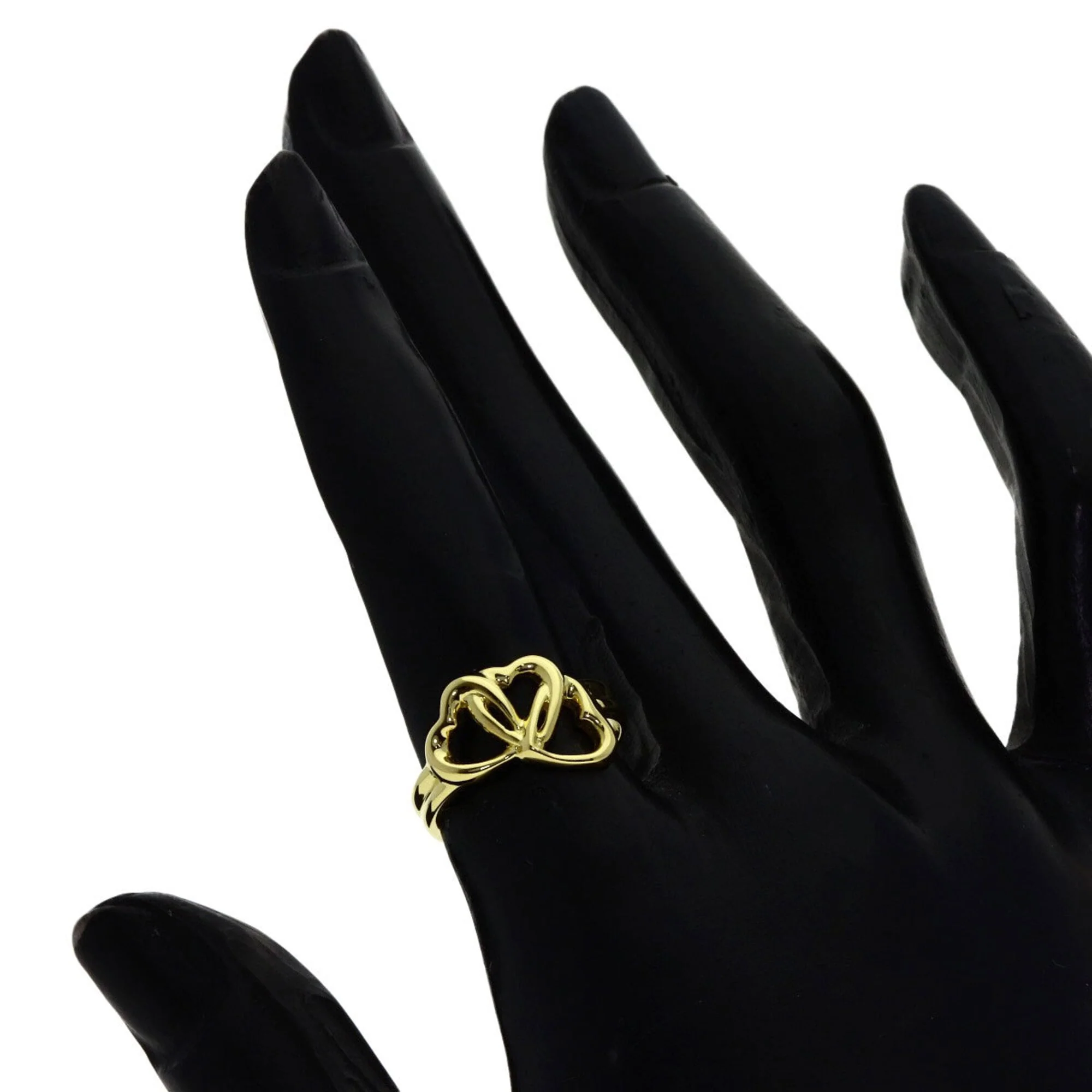 Triple Heart Ring 18K Yellow Gold - Image 7