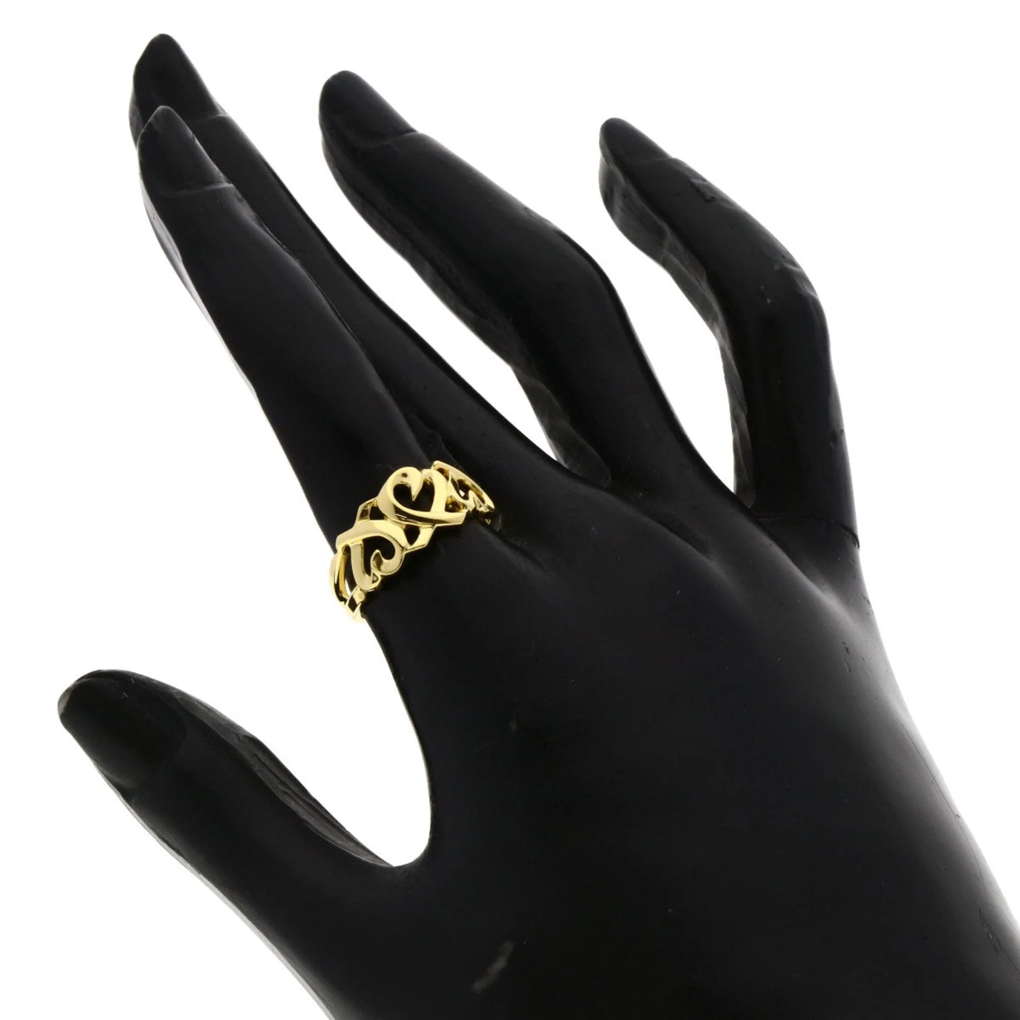 Triple Loving Heart Ring 18K Yellow Gold - Image 7