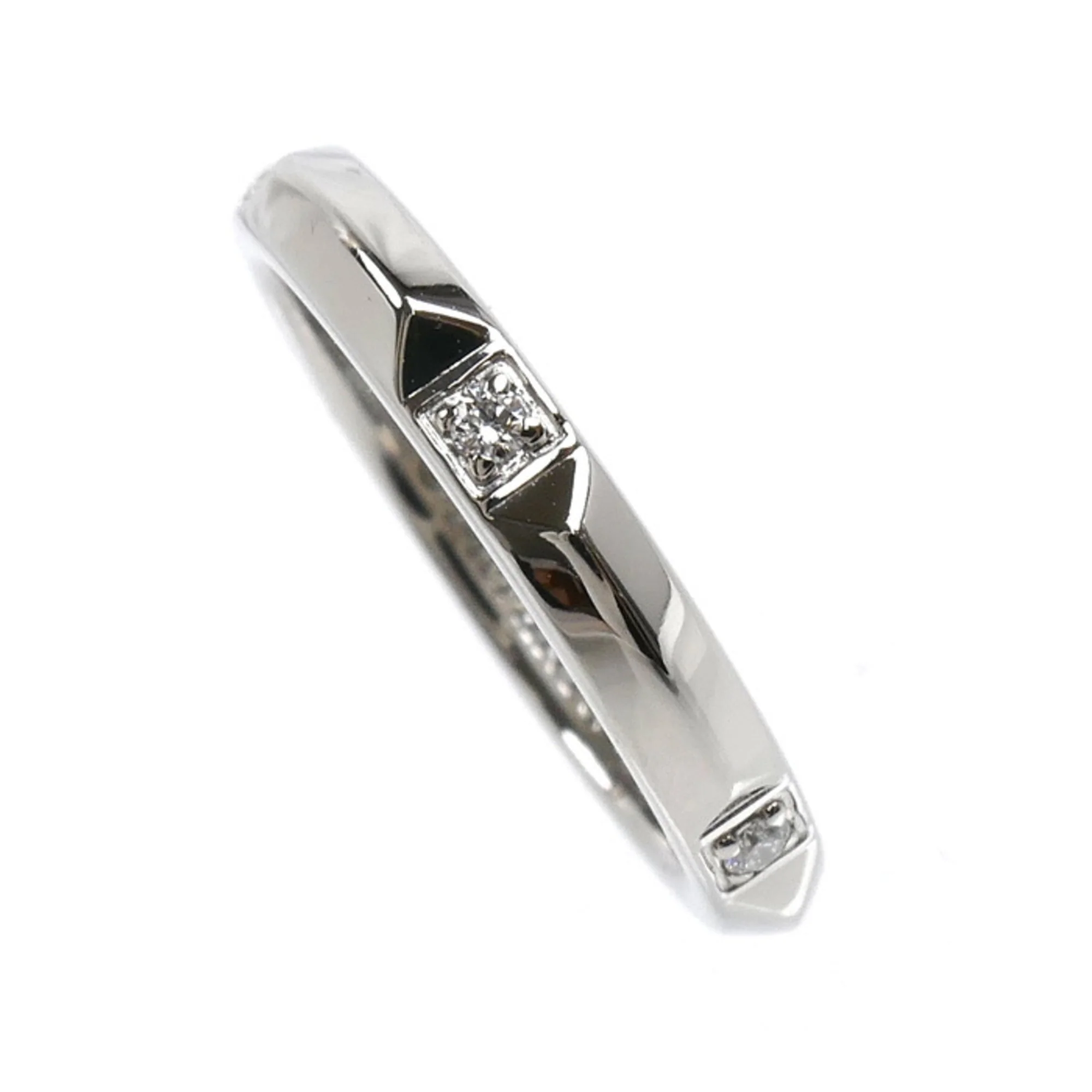 True Band Ring Platinum with Diamonds - Image 2