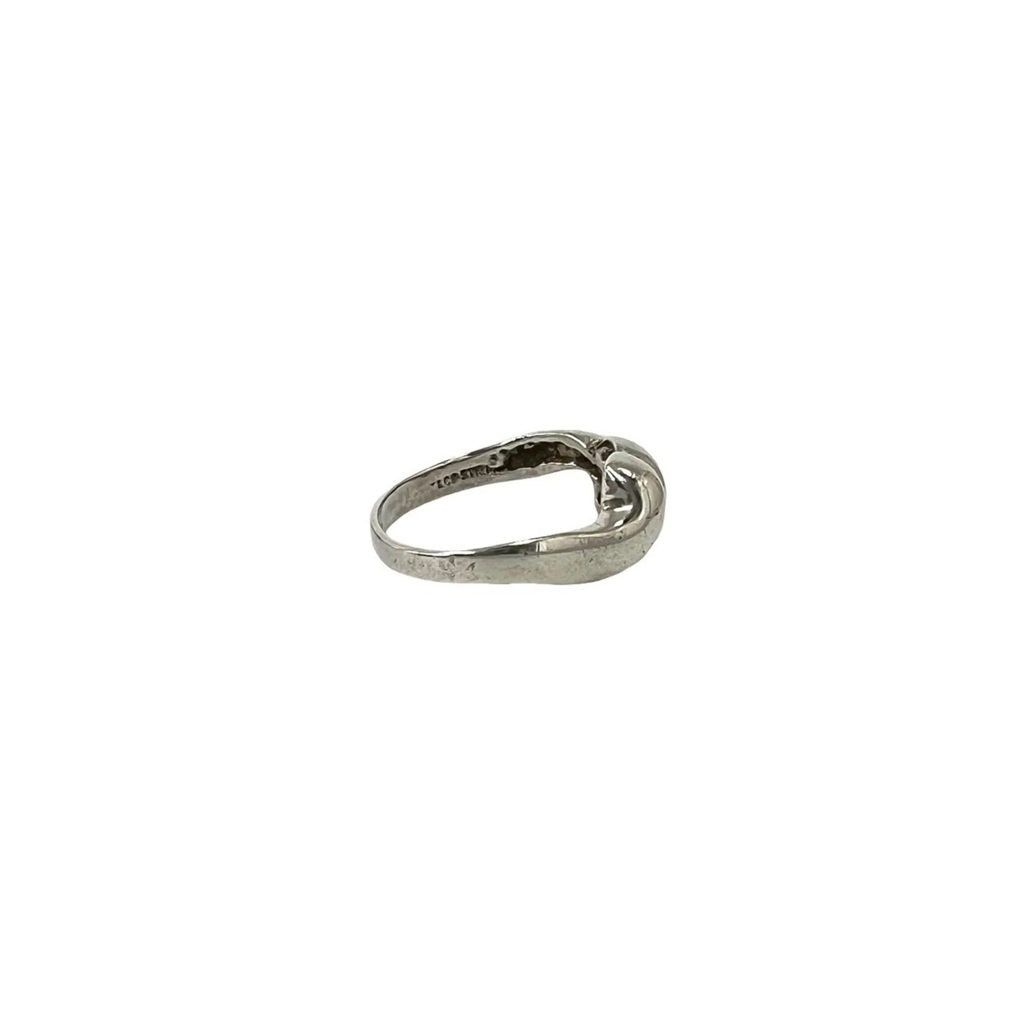 Vintage Band Ring Sterling Silver and 14K Yellow Gold - Image 5