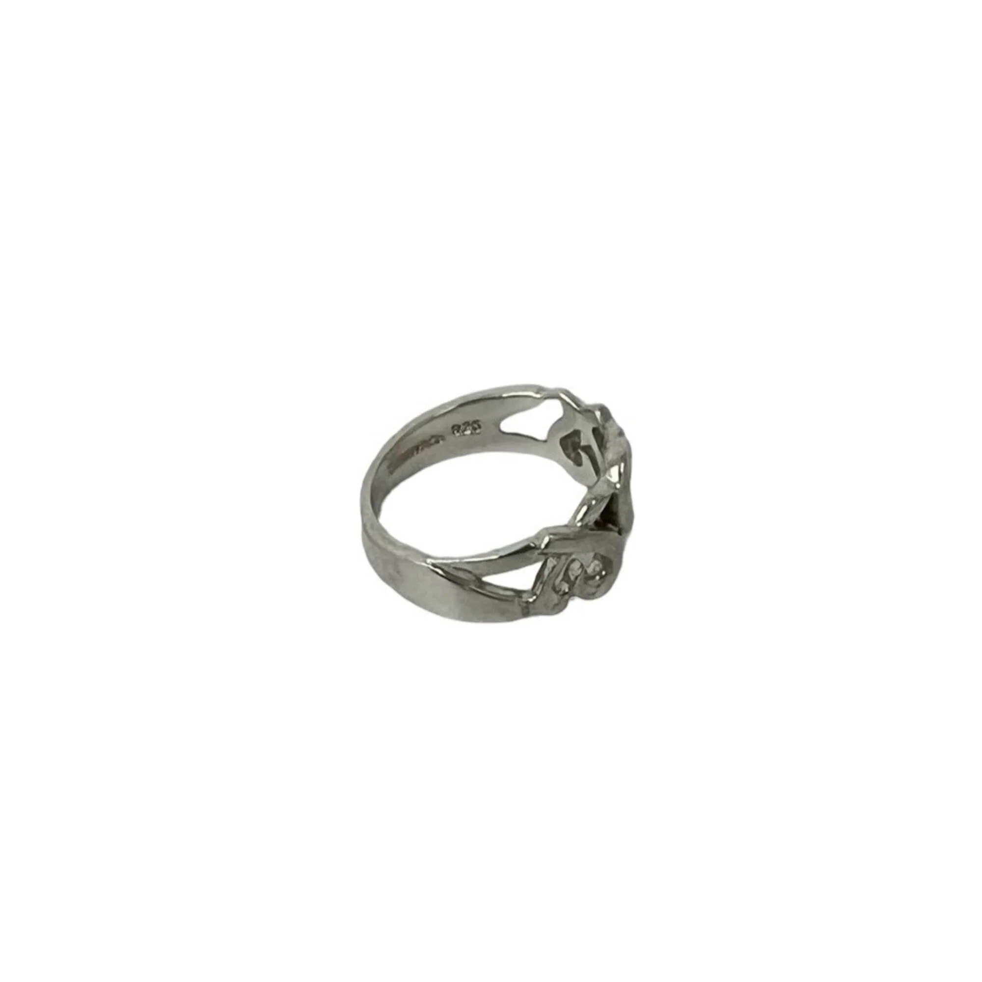 Vintage Loving Heart Ring Sterling Silver - Image 5