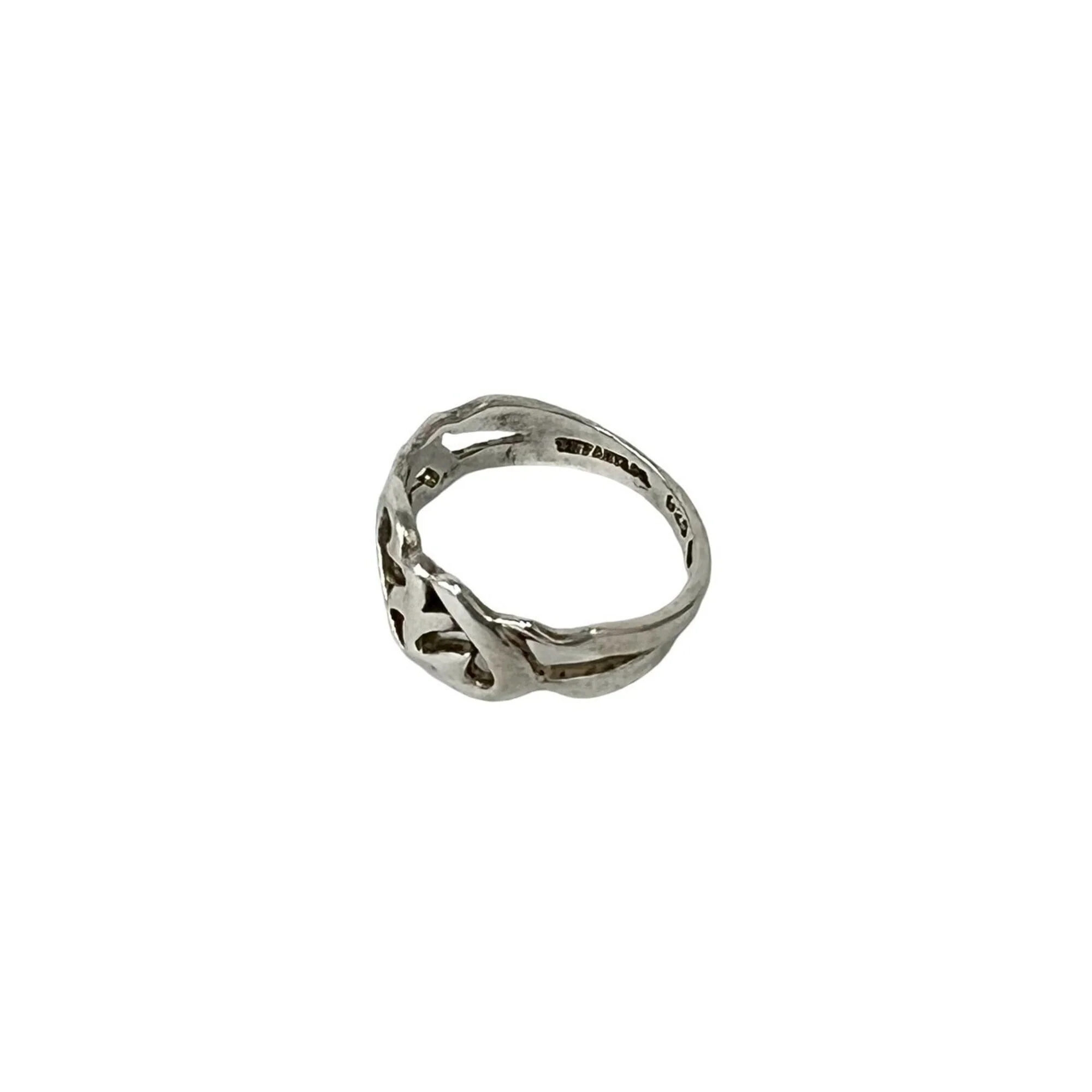 Vintage Loving Heart Ring Sterling Silver - Image 4
