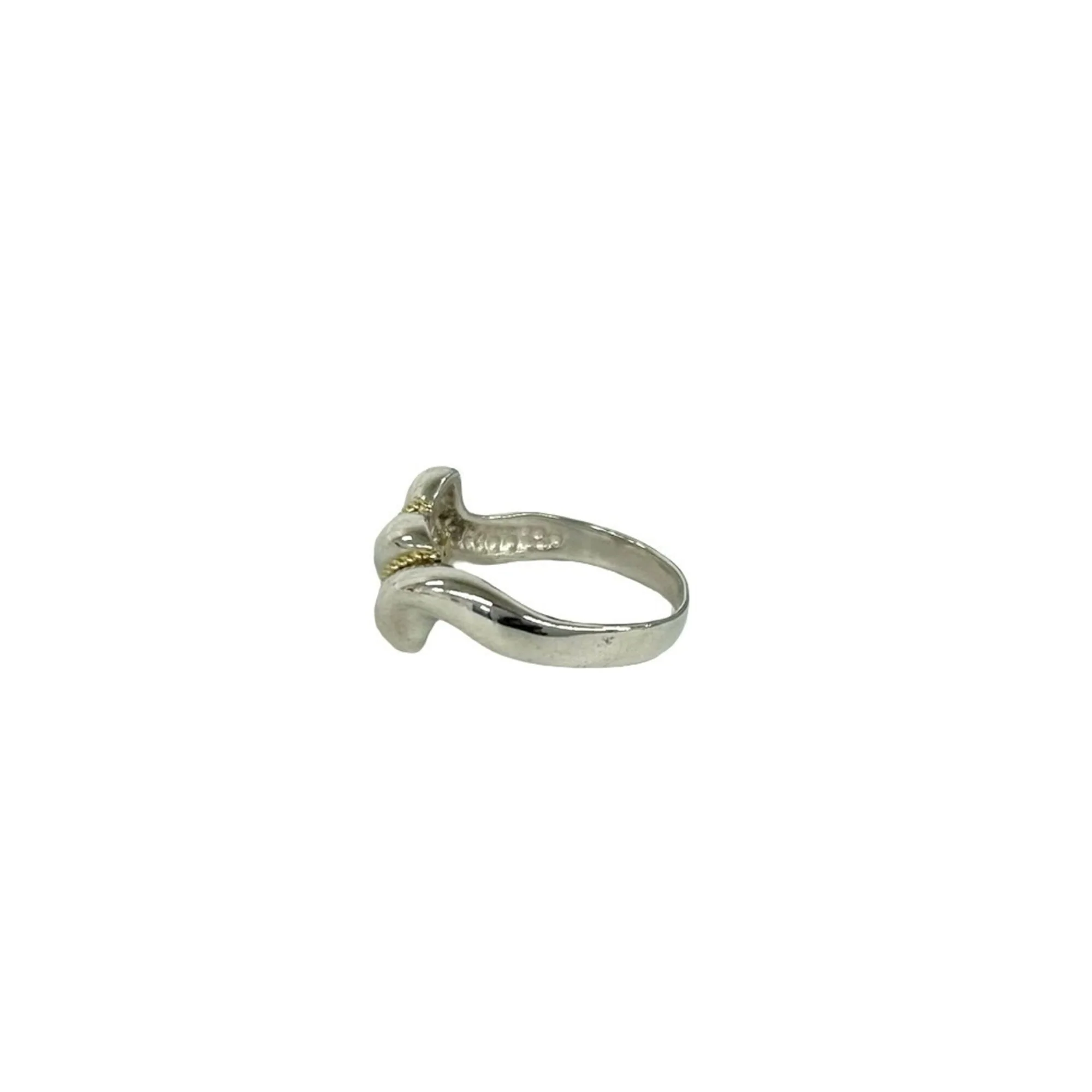 Vintage Ring Sterling Silver and 18K Yellow Gold - Image 4
