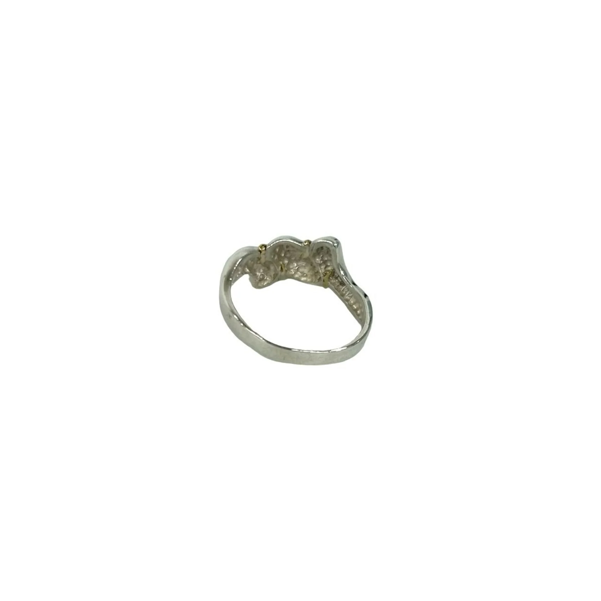 Vintage Ring Sterling Silver and 18K Yellow Gold - Image 6