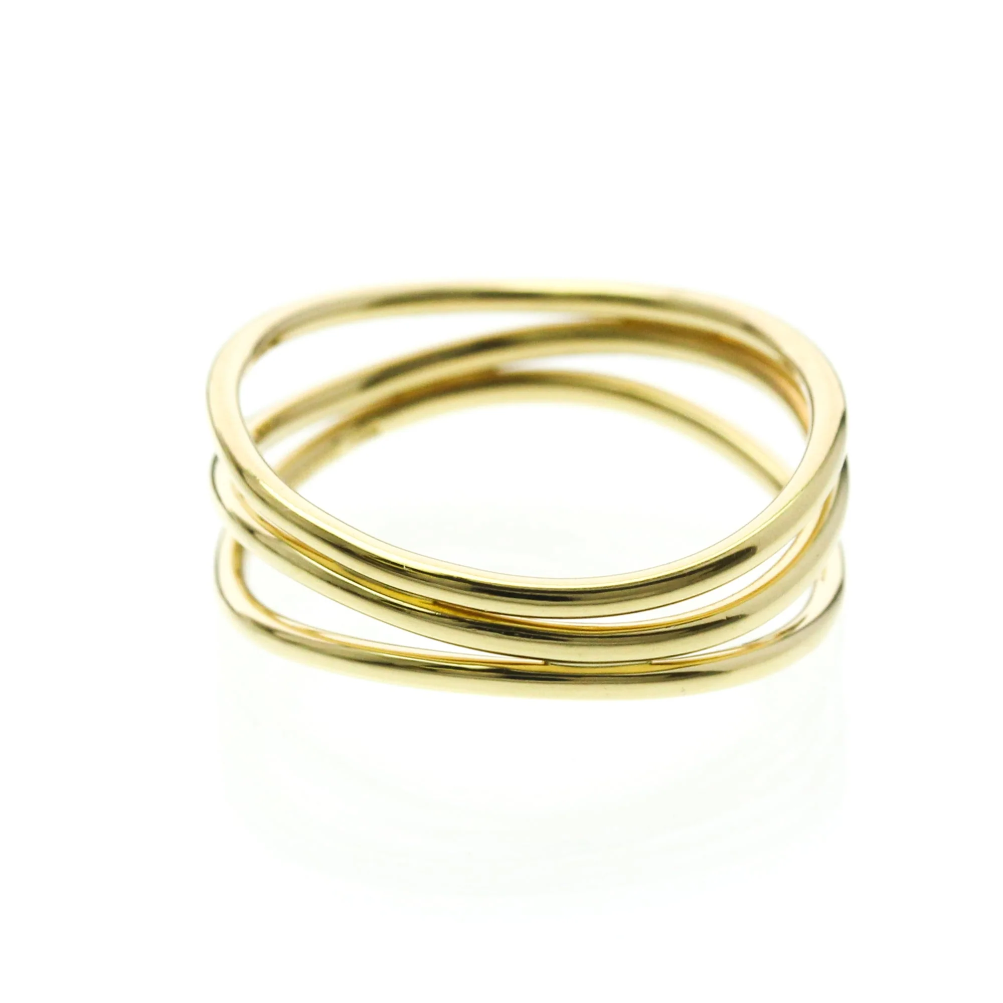 Wave Band Ring 18K Yellow Gold - Image 3