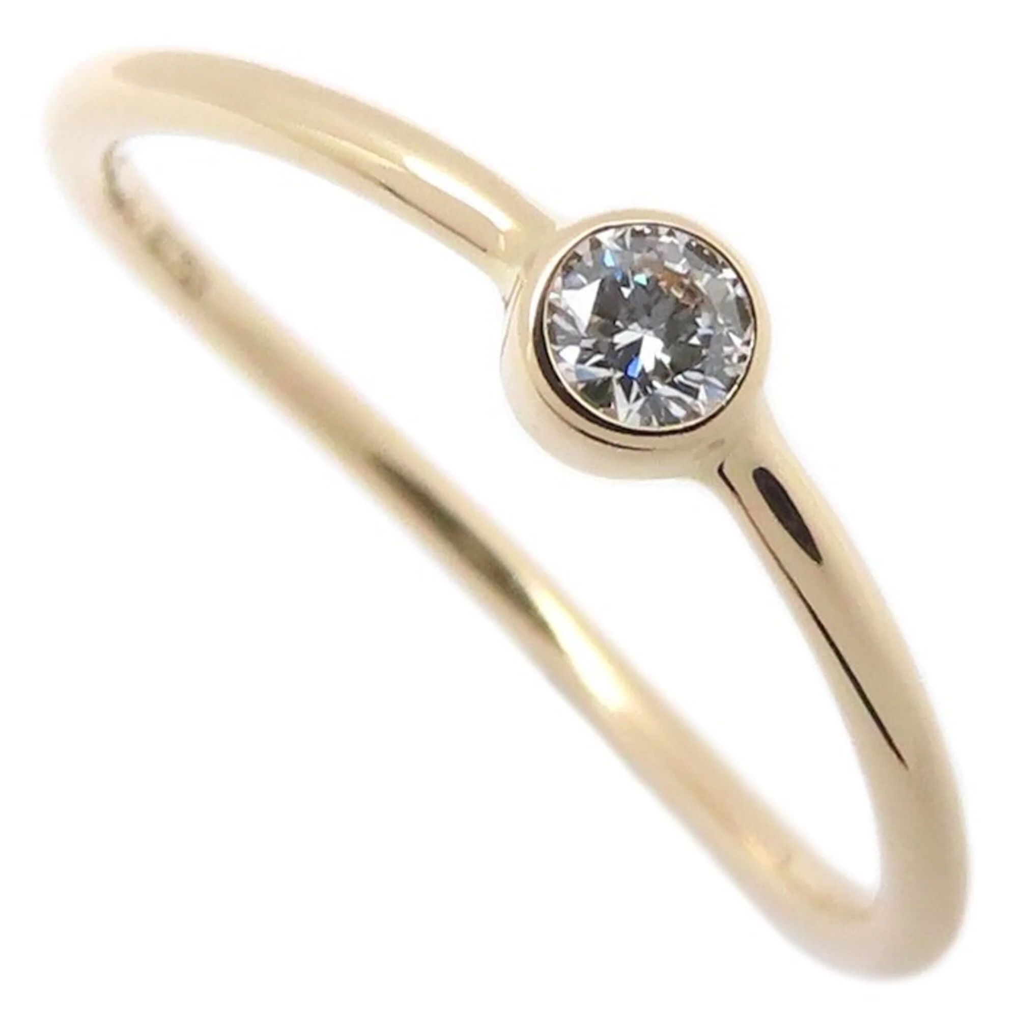 Wave One Band Ring 18K Rose Gold and Diamond