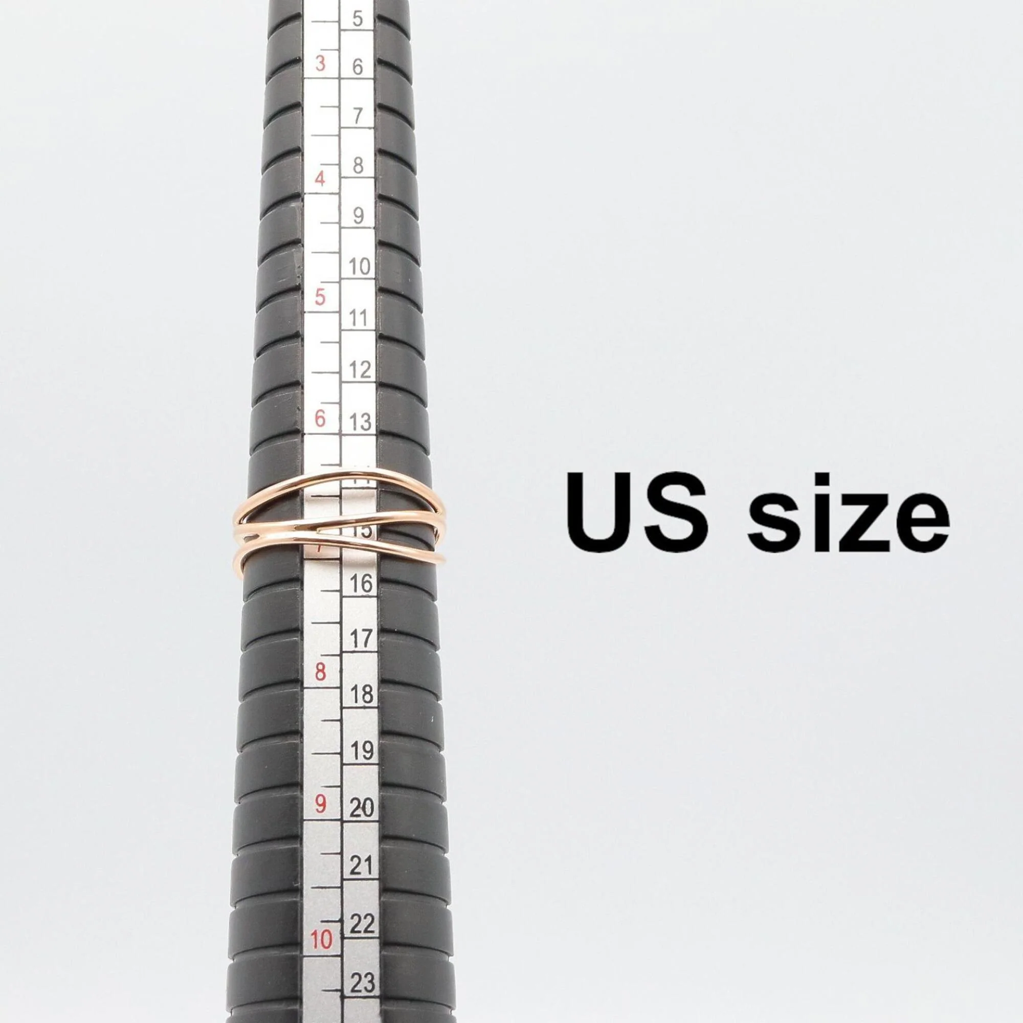 Wave Ring 18K Rose Gold With Diamond - Image 6