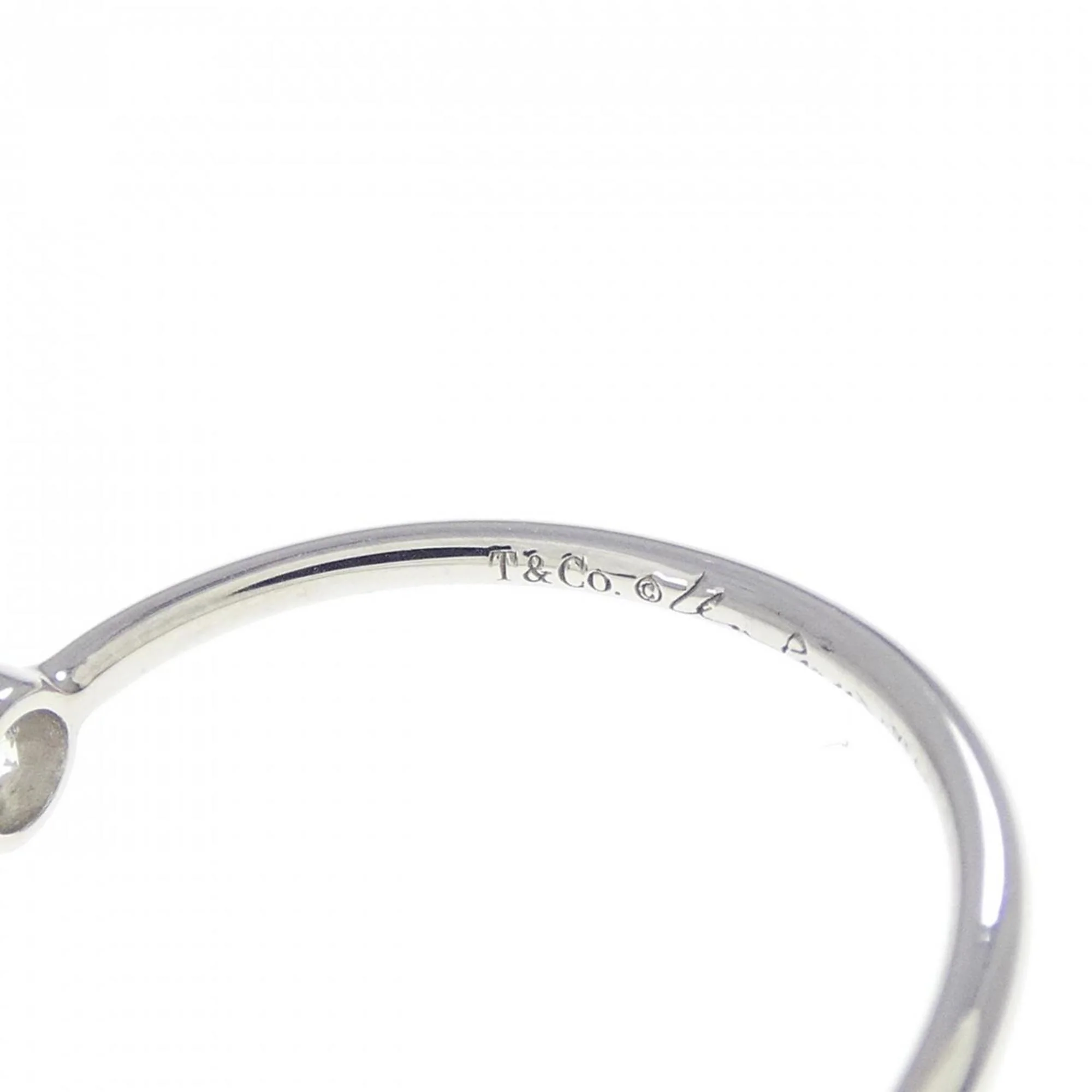 Wave Ring Platinum with Diamond - Image 4