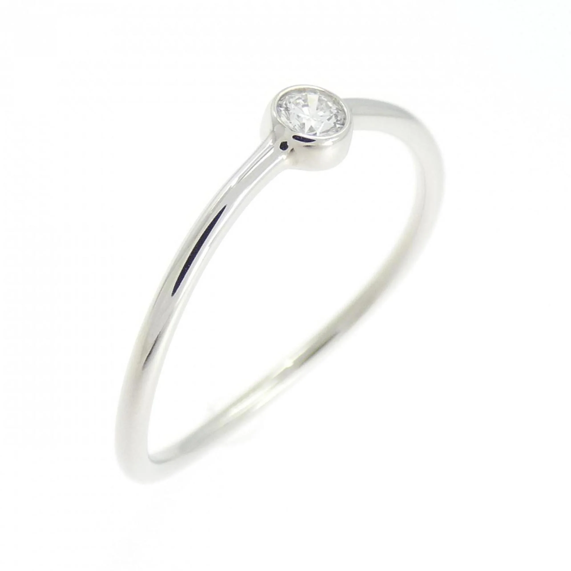 Wave Ring Platinum With Diamond