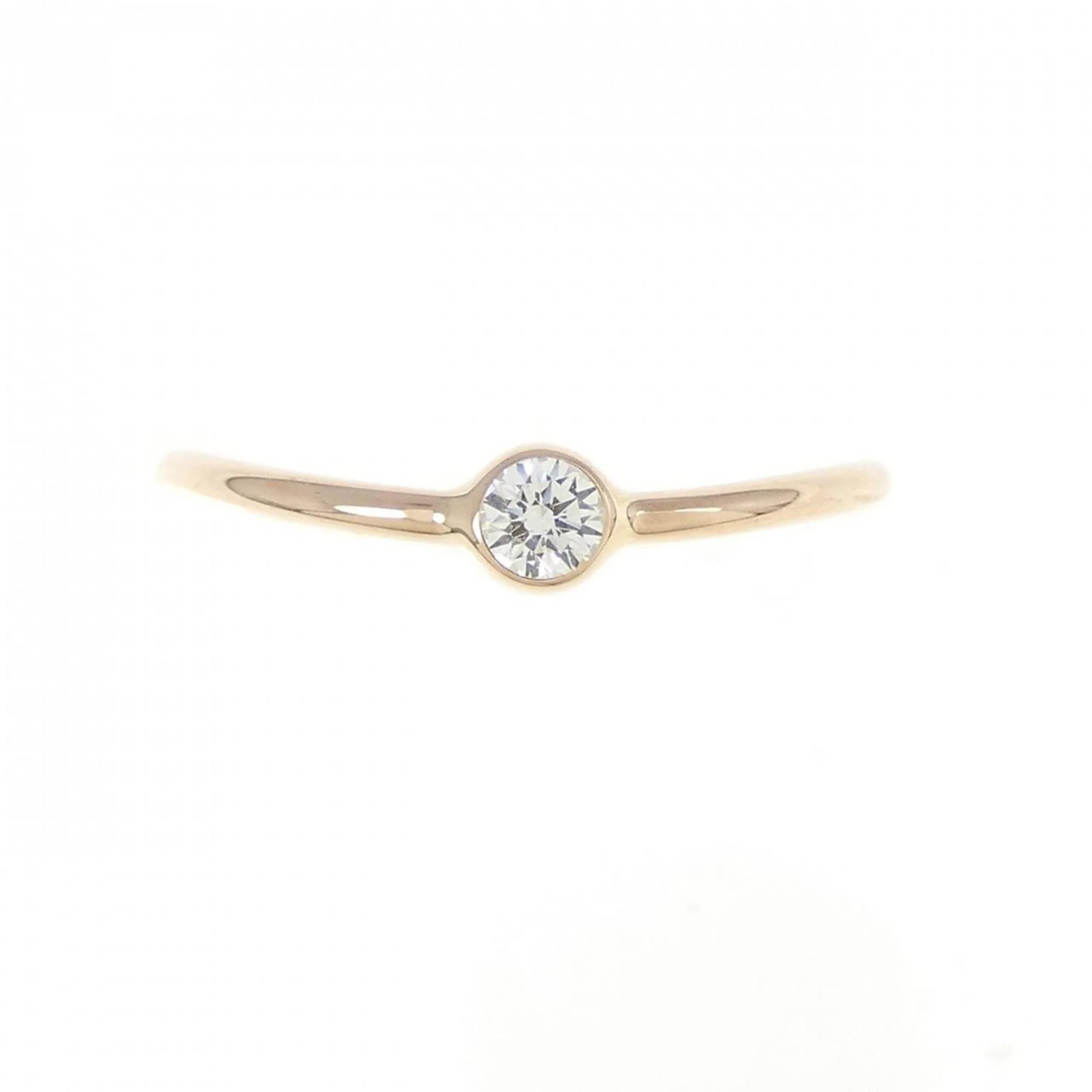 Wave Single Row Ring 18K Rose Gold with Diamond - Image 2