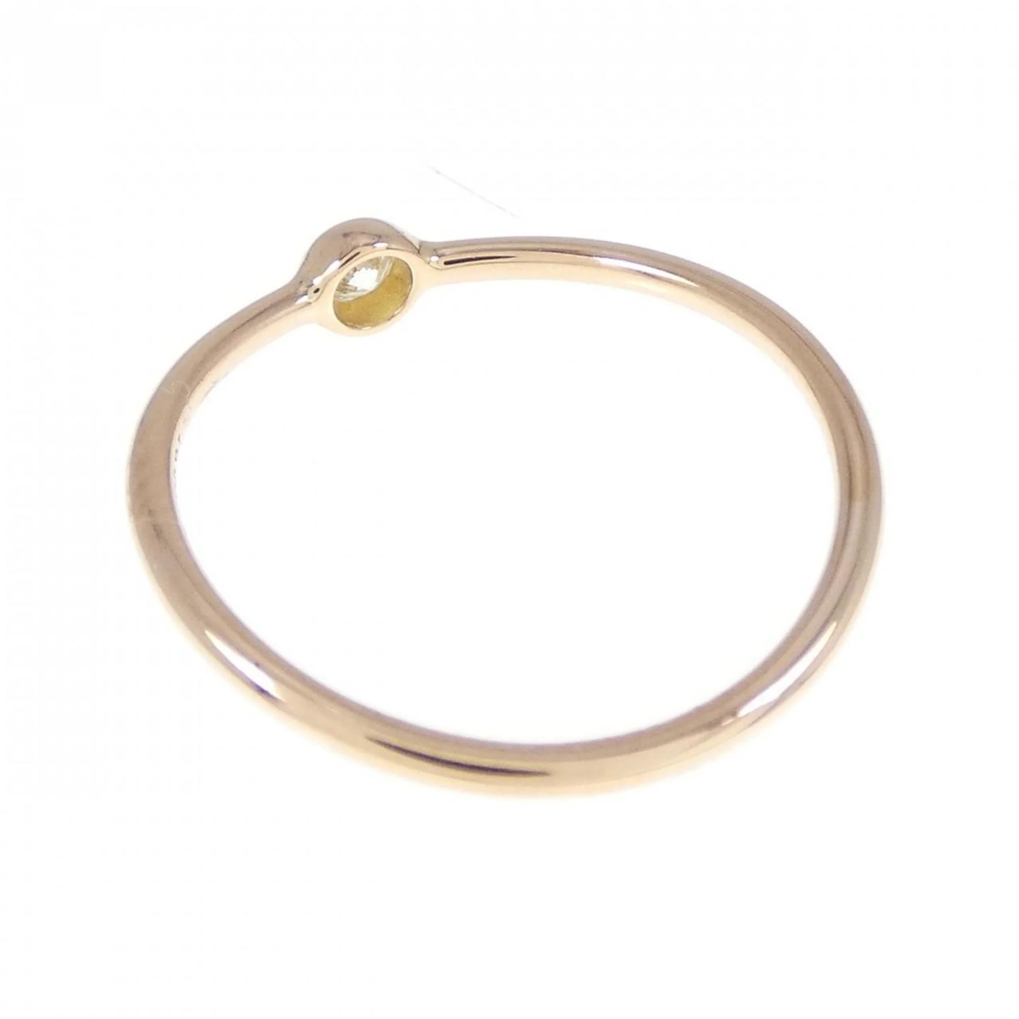Wave Single Row Ring 18K Rose Gold with Diamond - Image 3