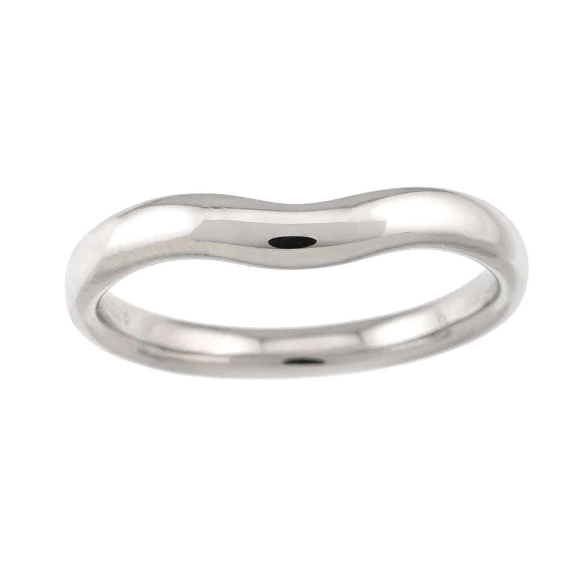 Wide Curved Band Ring Platinum - Image 2