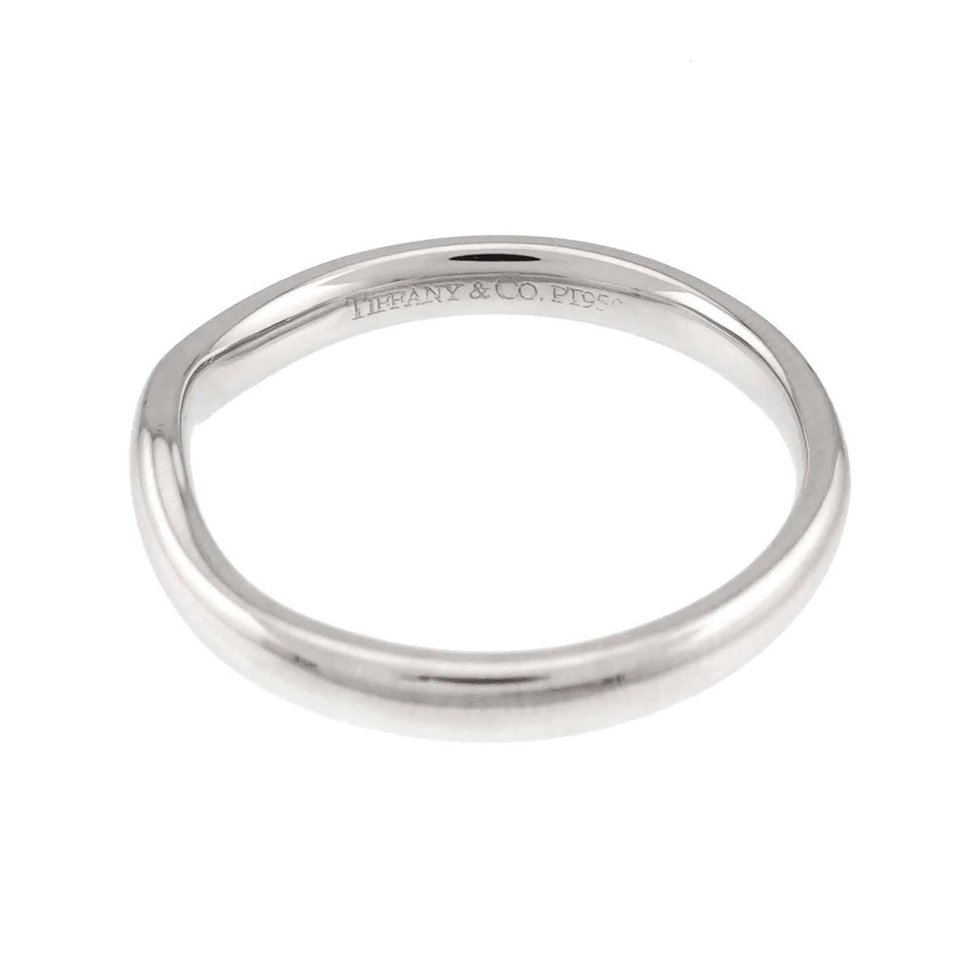 Wide Curved Band Ring Platinum - Image 3
