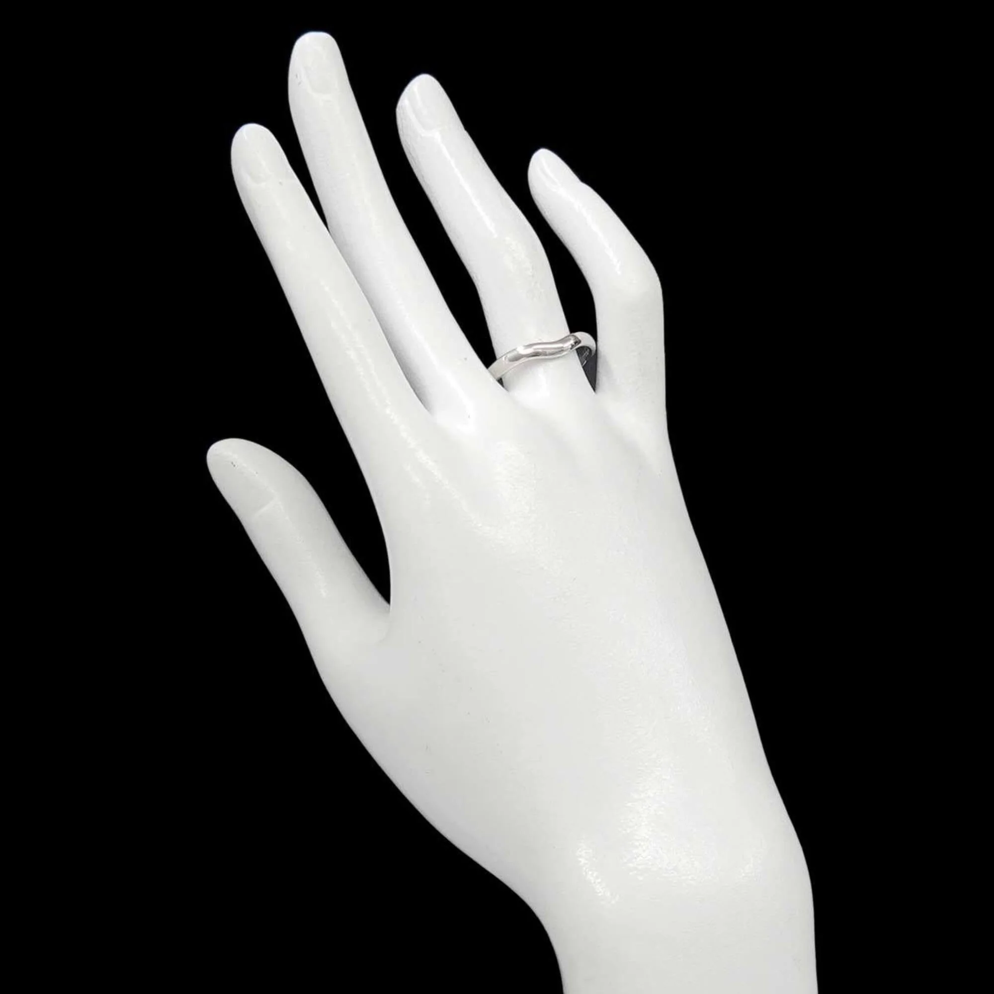 Wide Curved Band Ring Platinum - Image 7