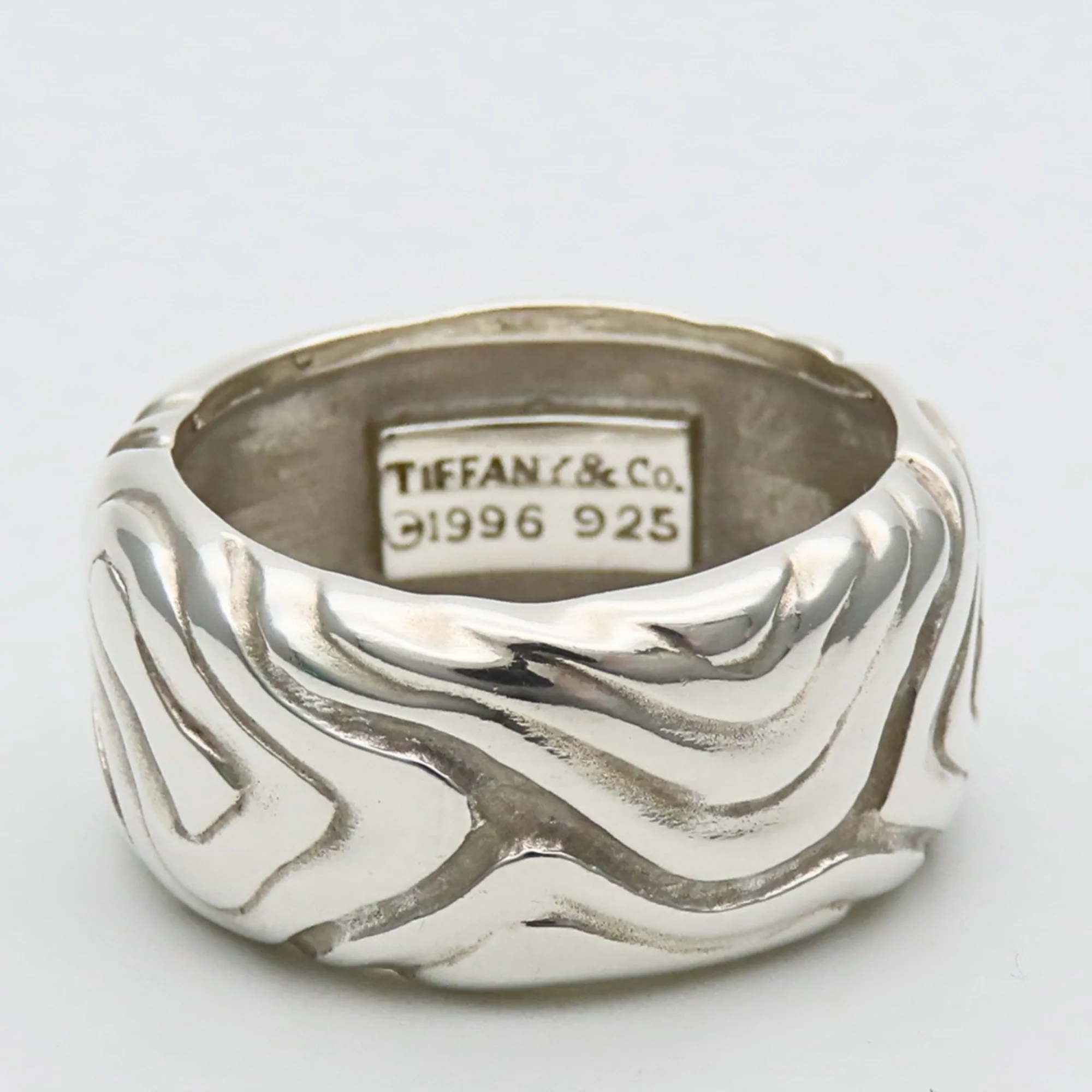 Wide Wood Ring Sterling Silver - Image 3