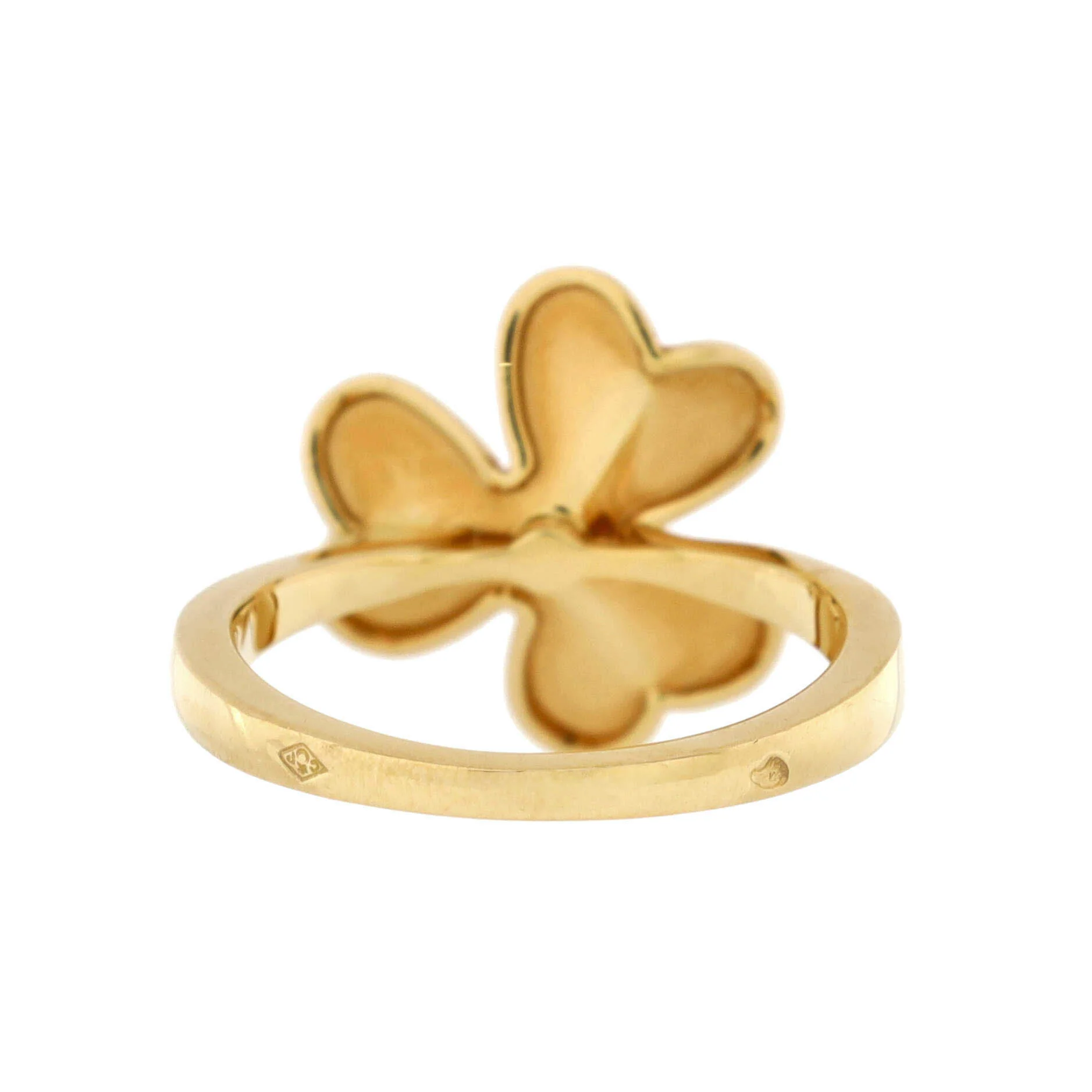 Frivole 1 Flower Ring 18K Yellow Gold with Diamond Small - Image 2