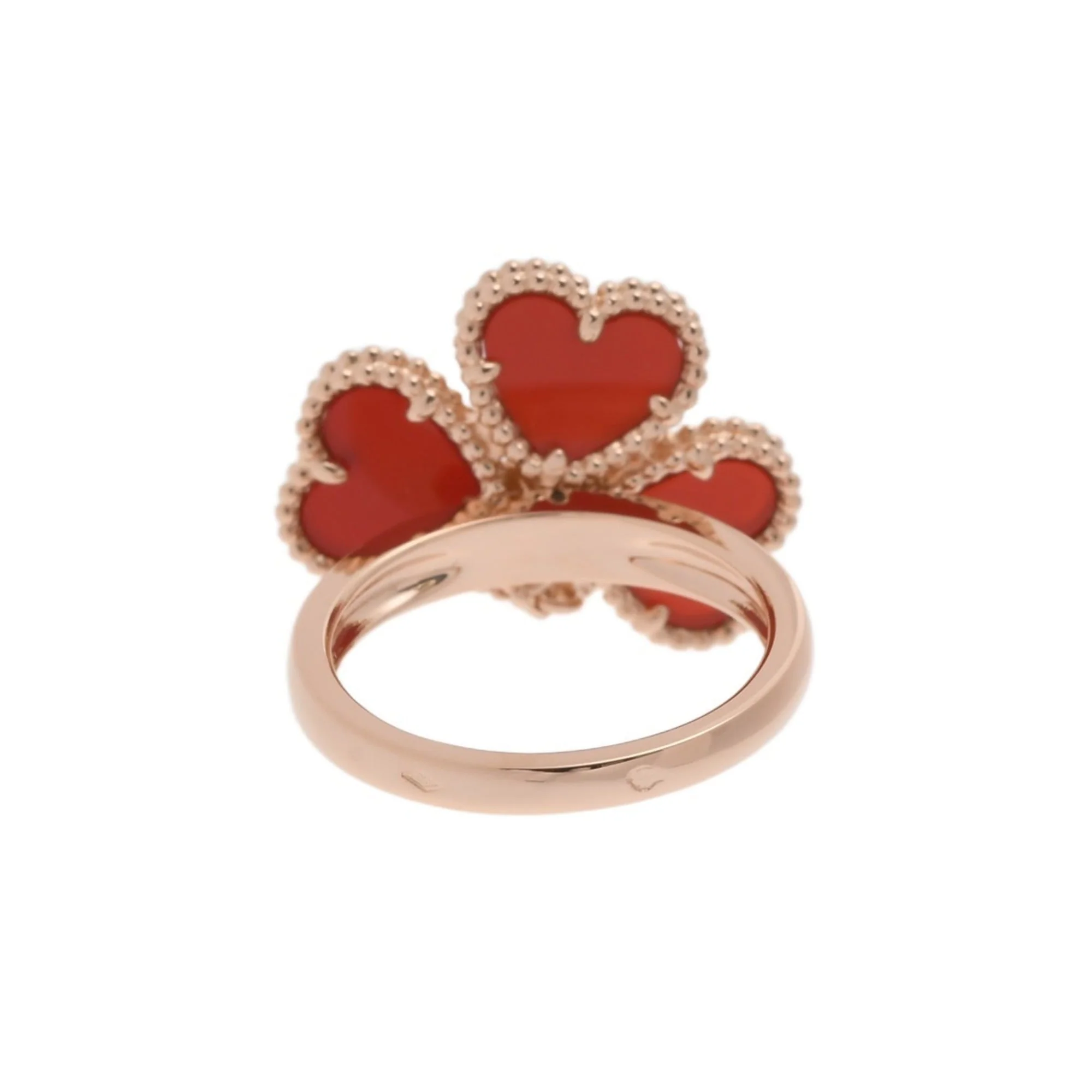 Sweet Alhambra Ring 18K Rose Gold and Carnelian - Image 5