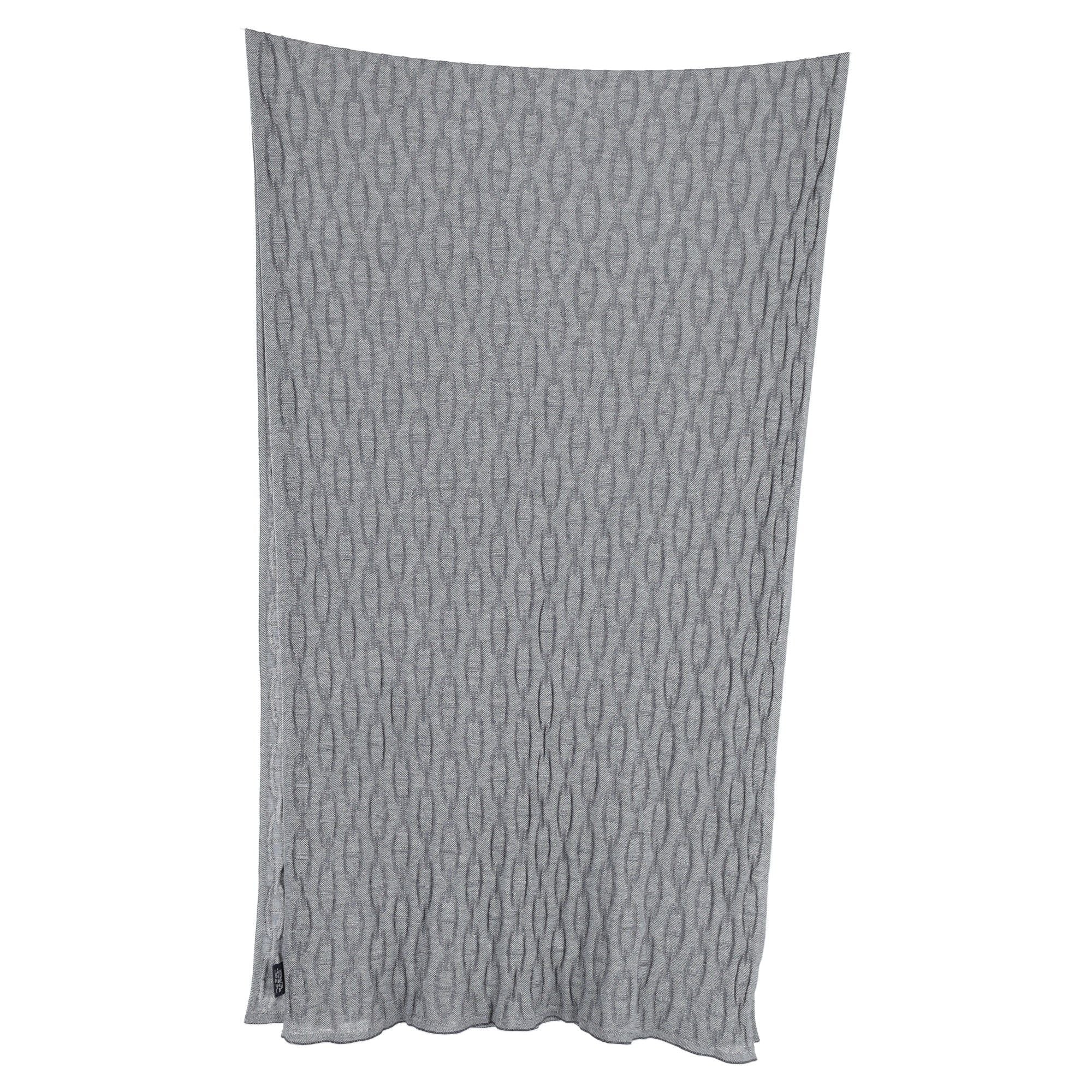 Hermes Chain-Motif Knit Muffler in Grey Cotton and Silk - Image 6