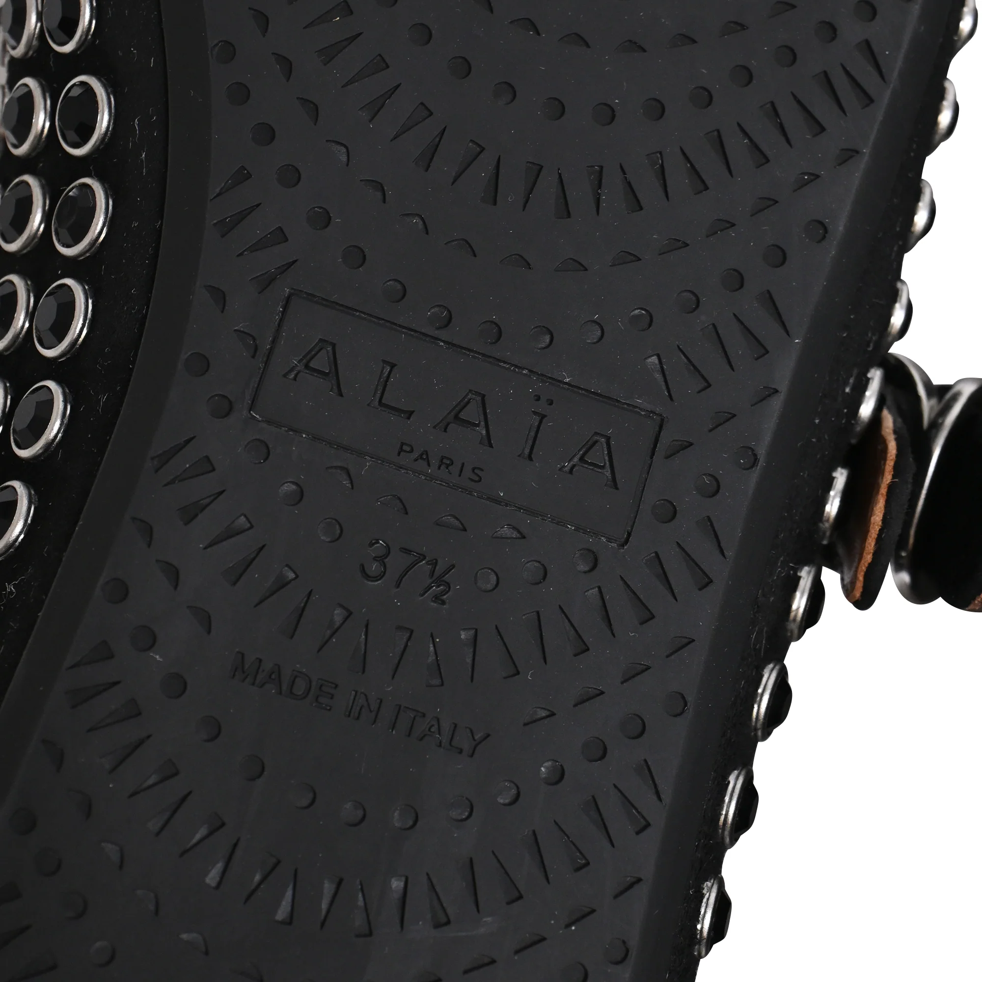Women's Alaïa Crystal-Embellished Ballet Flats in Black Suede - Image 7