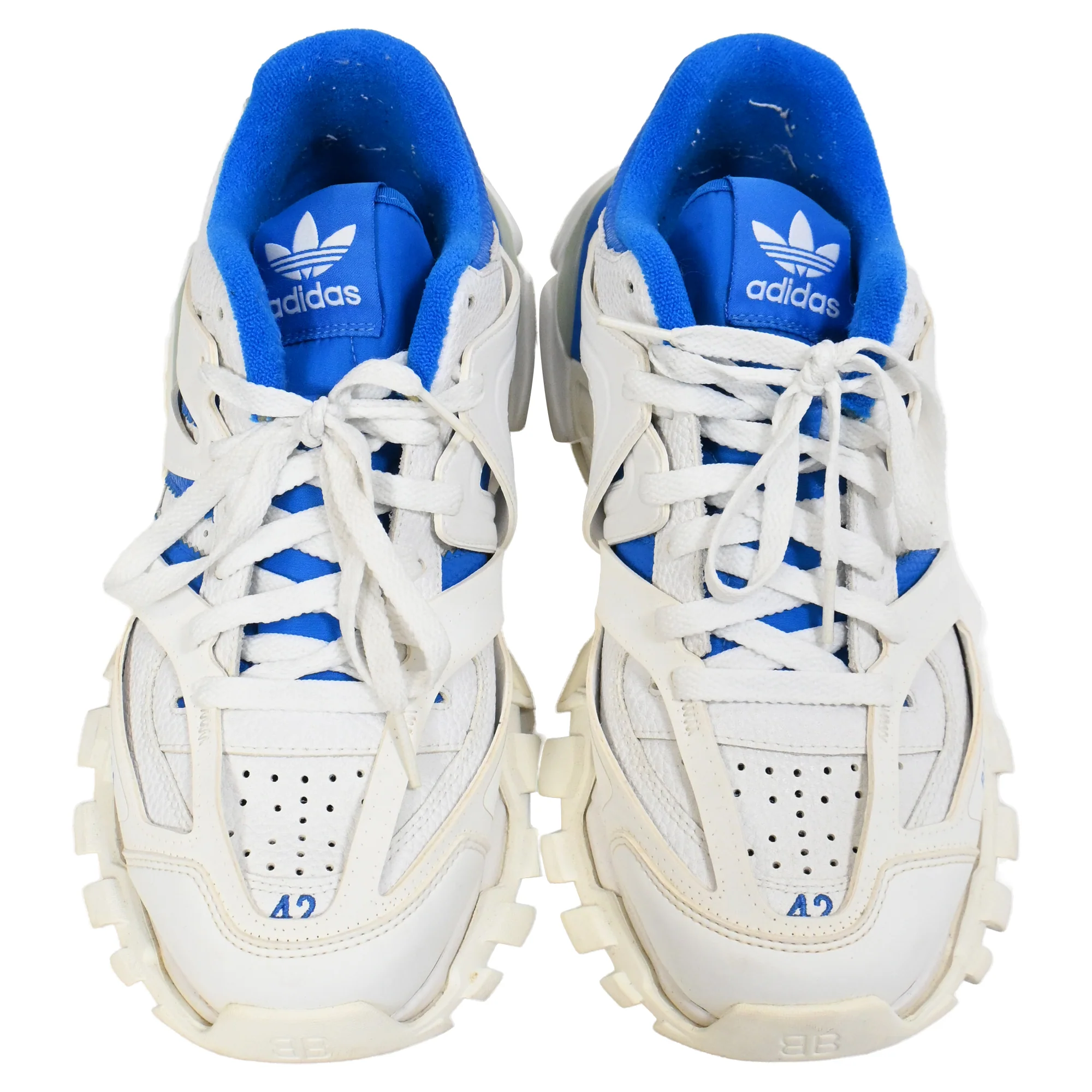 Men's Balenciaga X Adidas Forum Trainers In Blue Polyurethane - Image 5