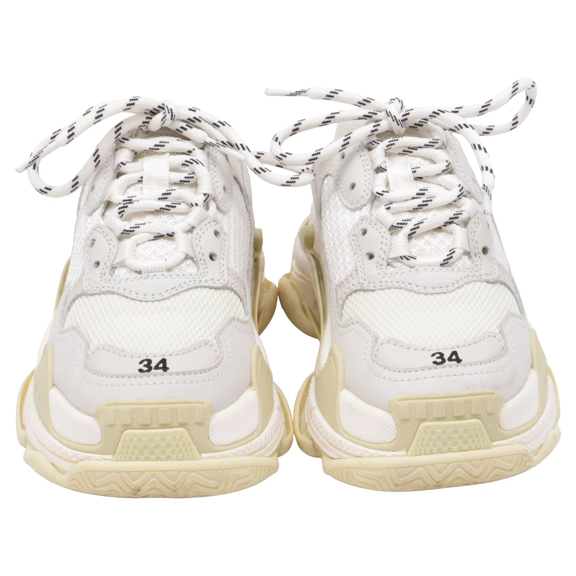 Women's Balenciaga Triple S Sneakers in White Polyester - Image 2