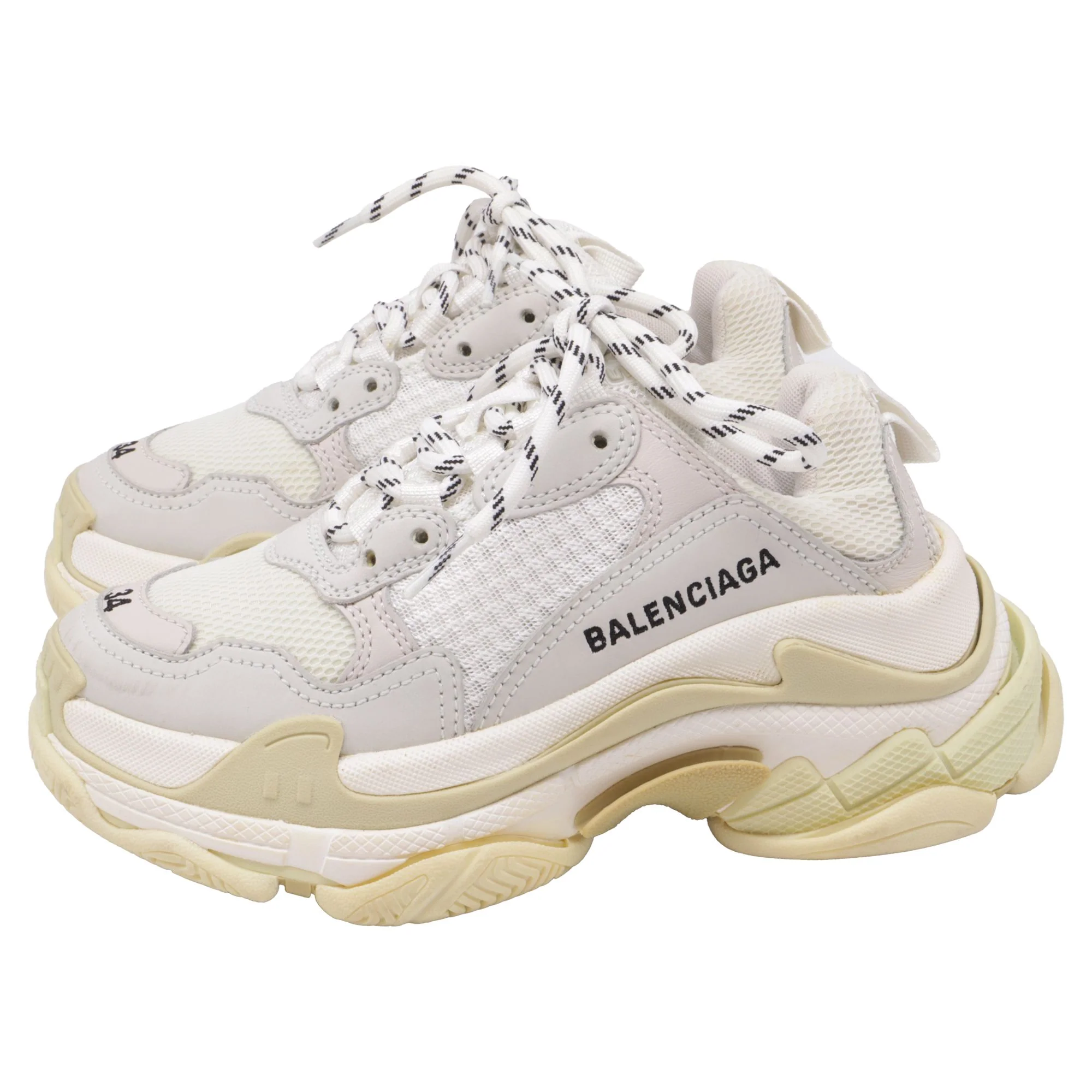 Women's Balenciaga Triple S Sneakers in White Polyester - Image 6