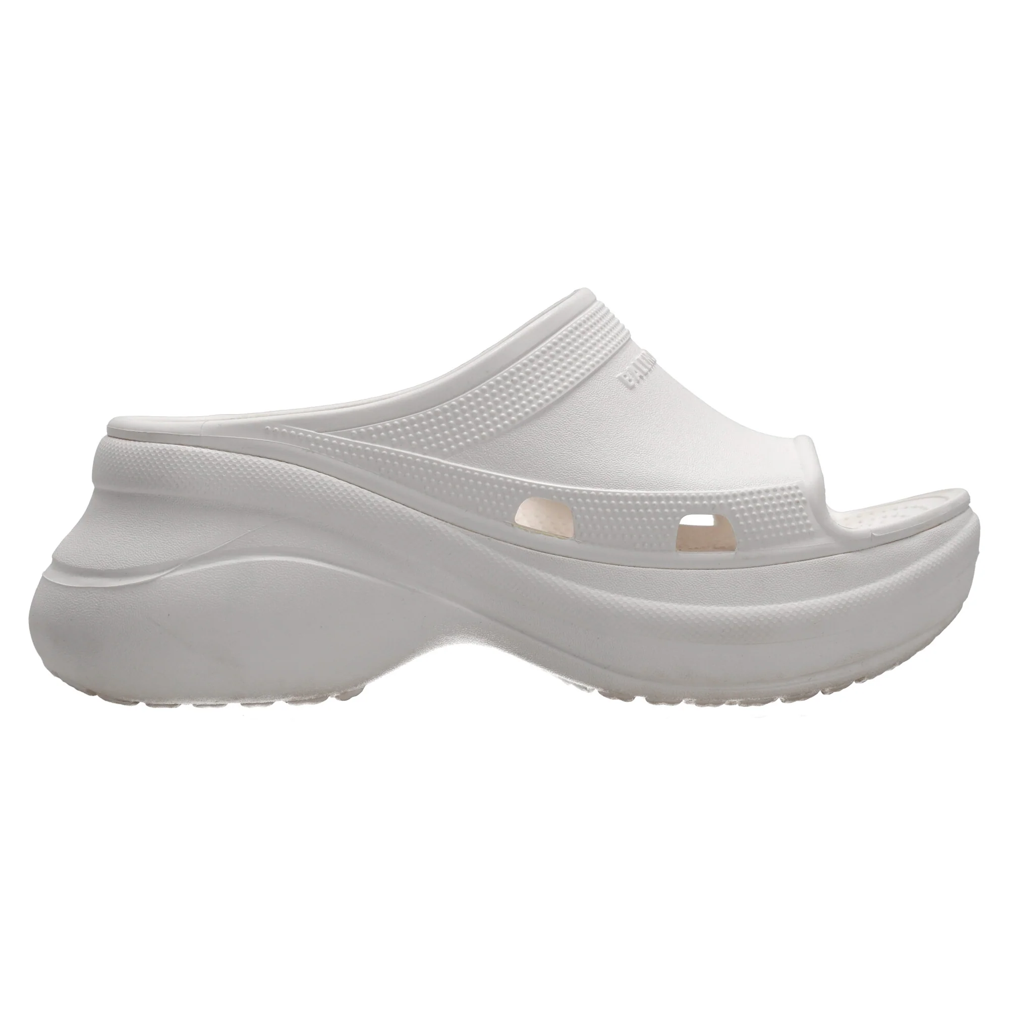 Women's Balenciaga x Crocs Pool Slide Sandals in White Rubber