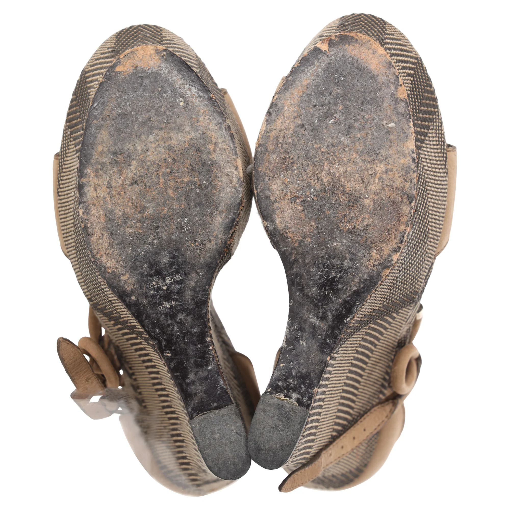 Women's Burberry Bow T-Strap Wedge Sandals in Brown Leather - Image 5
