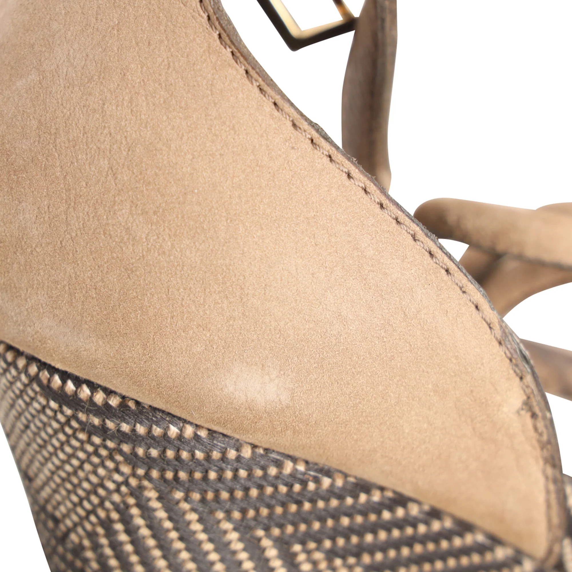 Women's Burberry Bow T-Strap Wedge Sandals in Brown Leather - Image 9