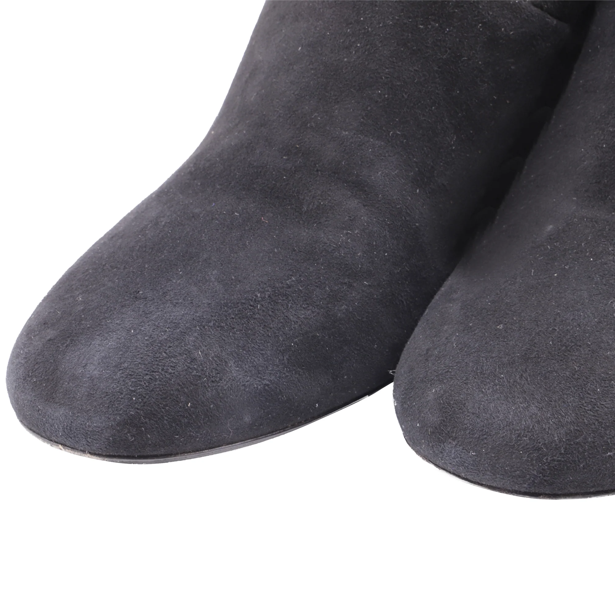 Women's Burberry Britannia Buckled Ankle Boots in Black Suede - Image 7