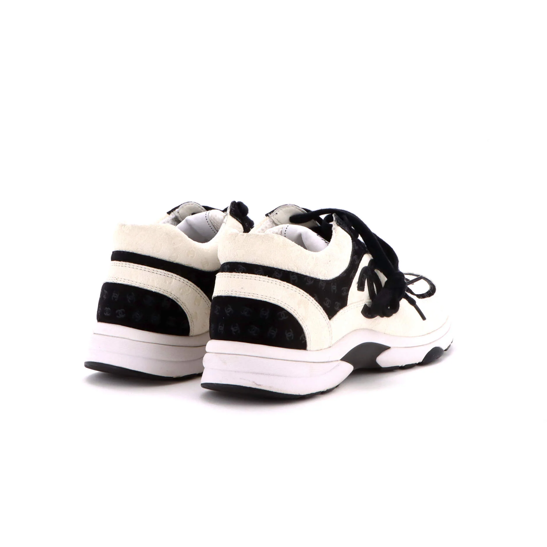 Women's CC All Over Print Low-Top Sneakers Suede - Image 3
