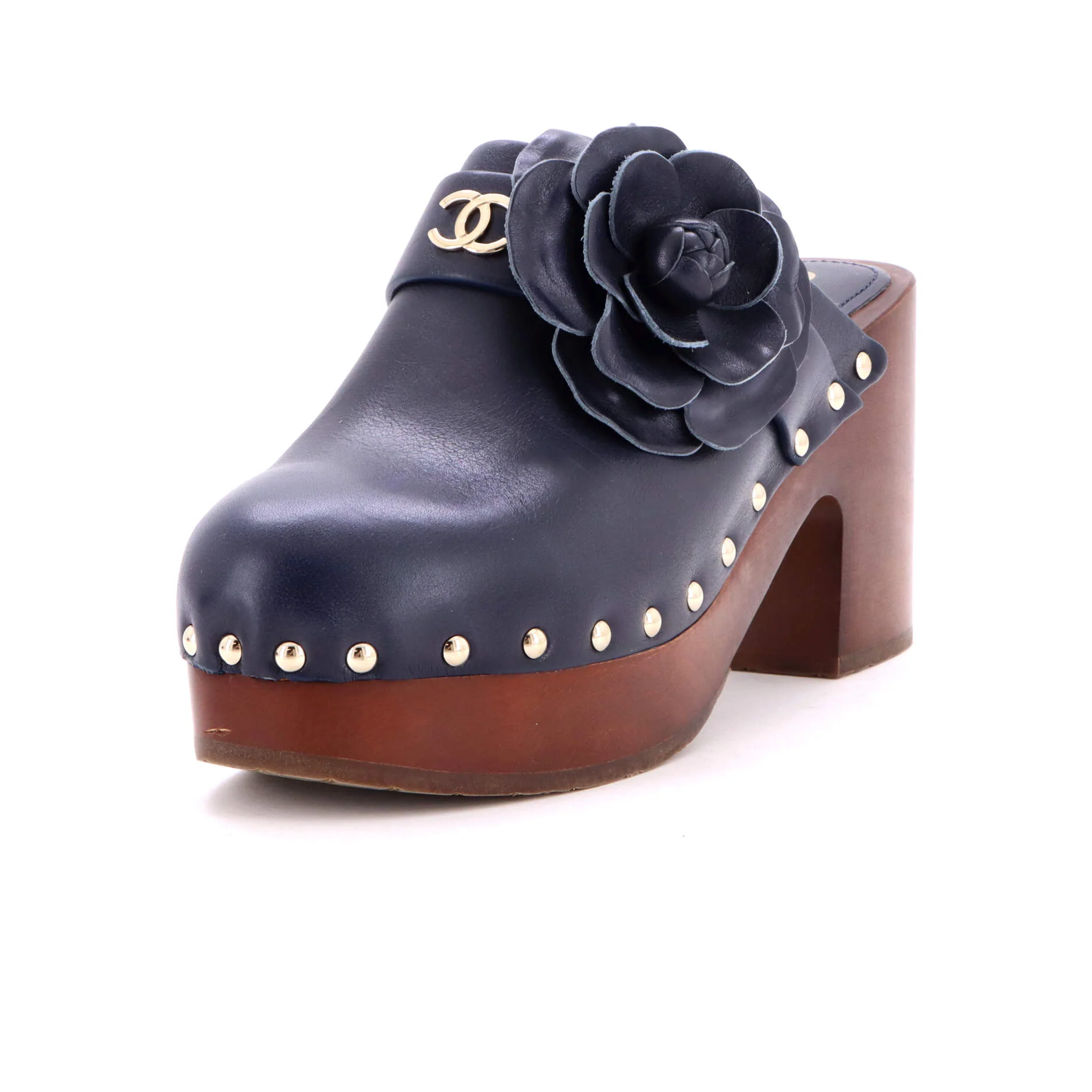 Women's CC Camellia Clogs Studded Leather