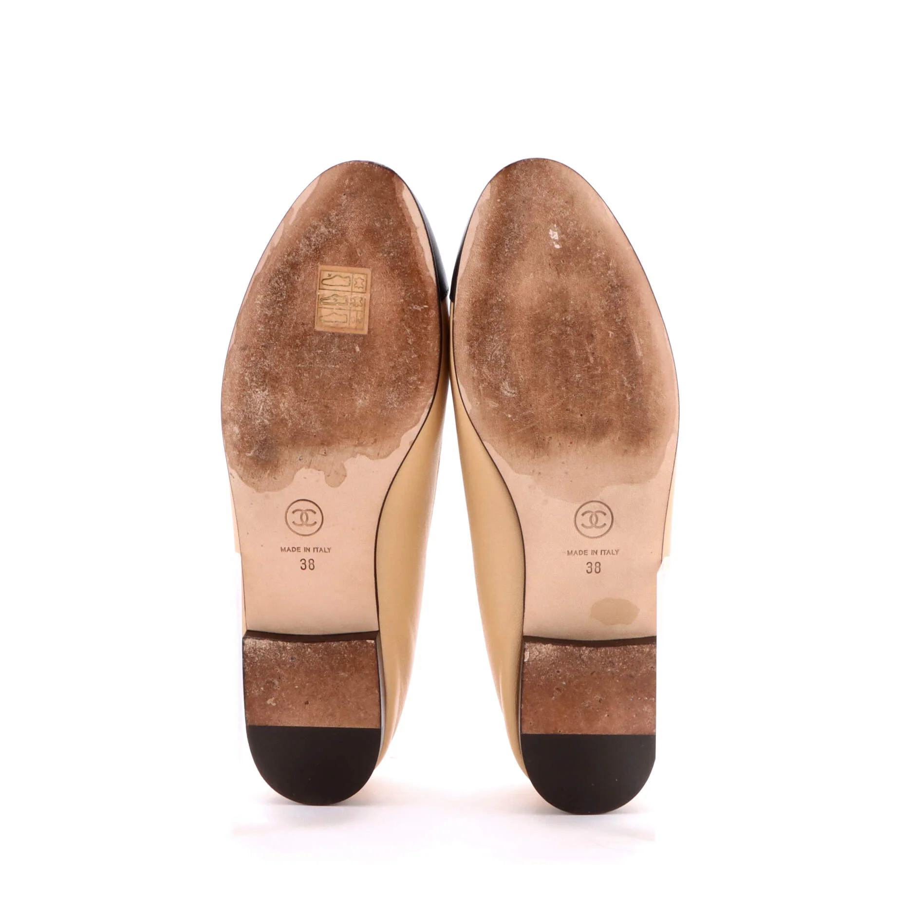 Women's CC Cap Toe Bow Ballerina Flats Leather - Image 4