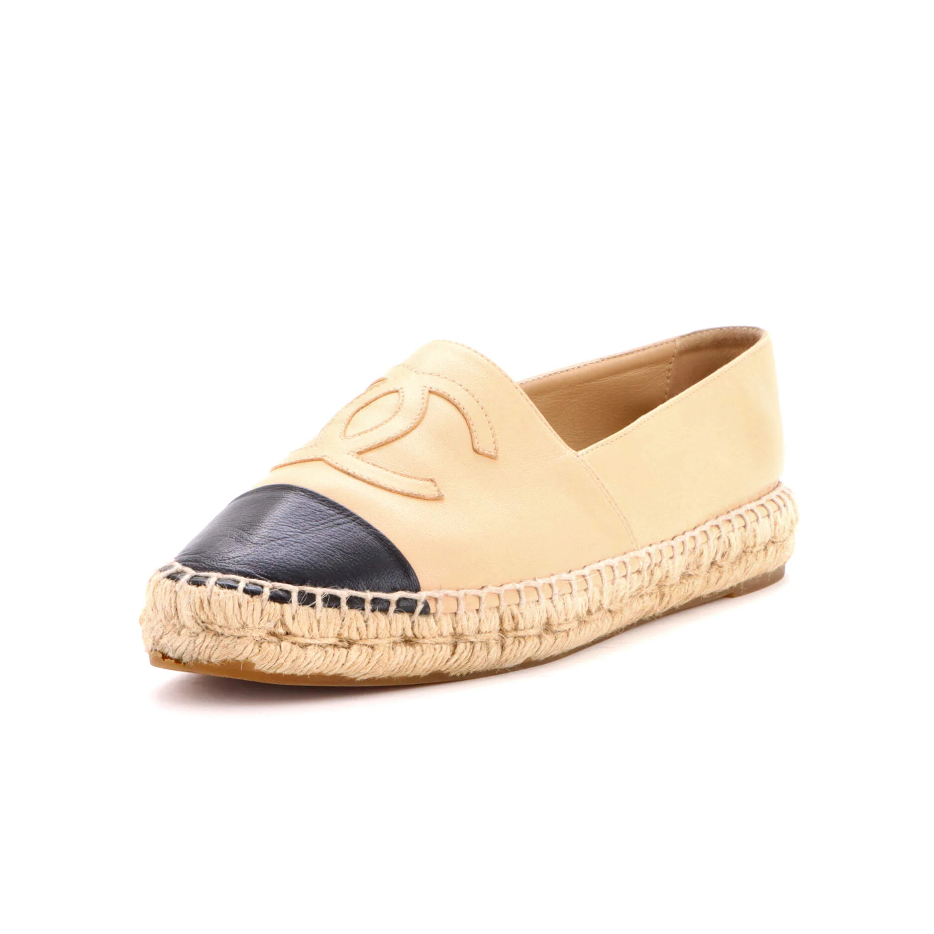 Women's CC Cap Toe Espadrilles Leather