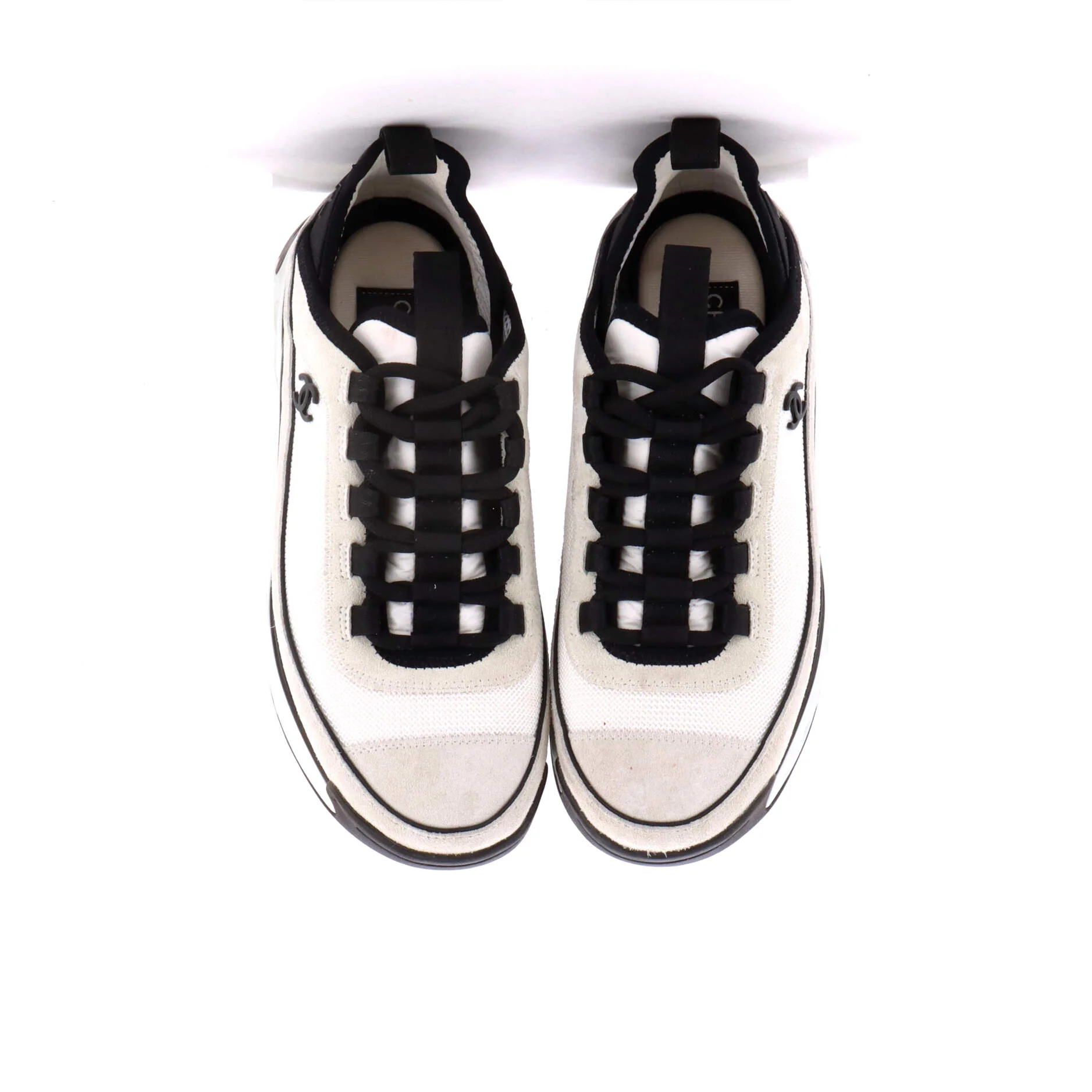 Women's CC Cap Toe Logo Sneakers Mixed Fibers - Image 2
