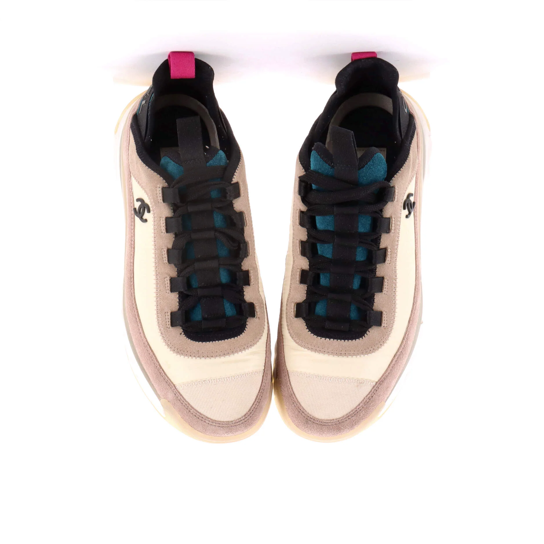 Women's CC Cap Toe Logo Sneakers Suede and Mixed Fibers - Image 2