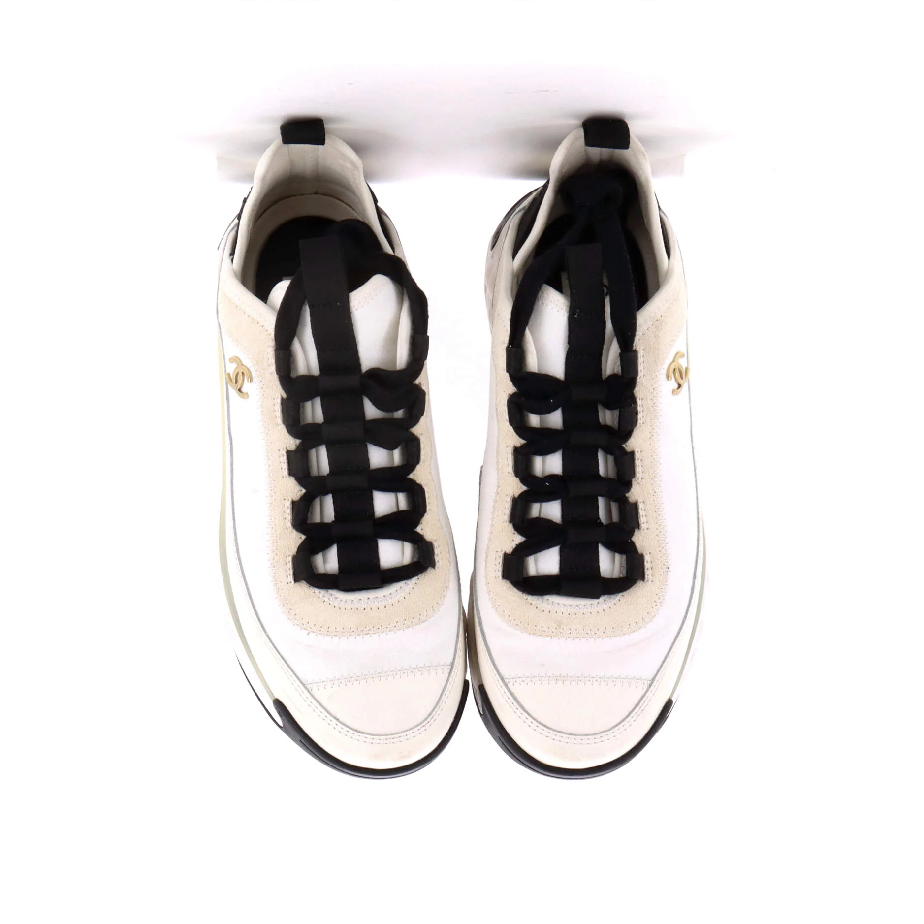 Women's CC Cap Toe Logo Sneakers Suede and Mixed Fibers - Image 2