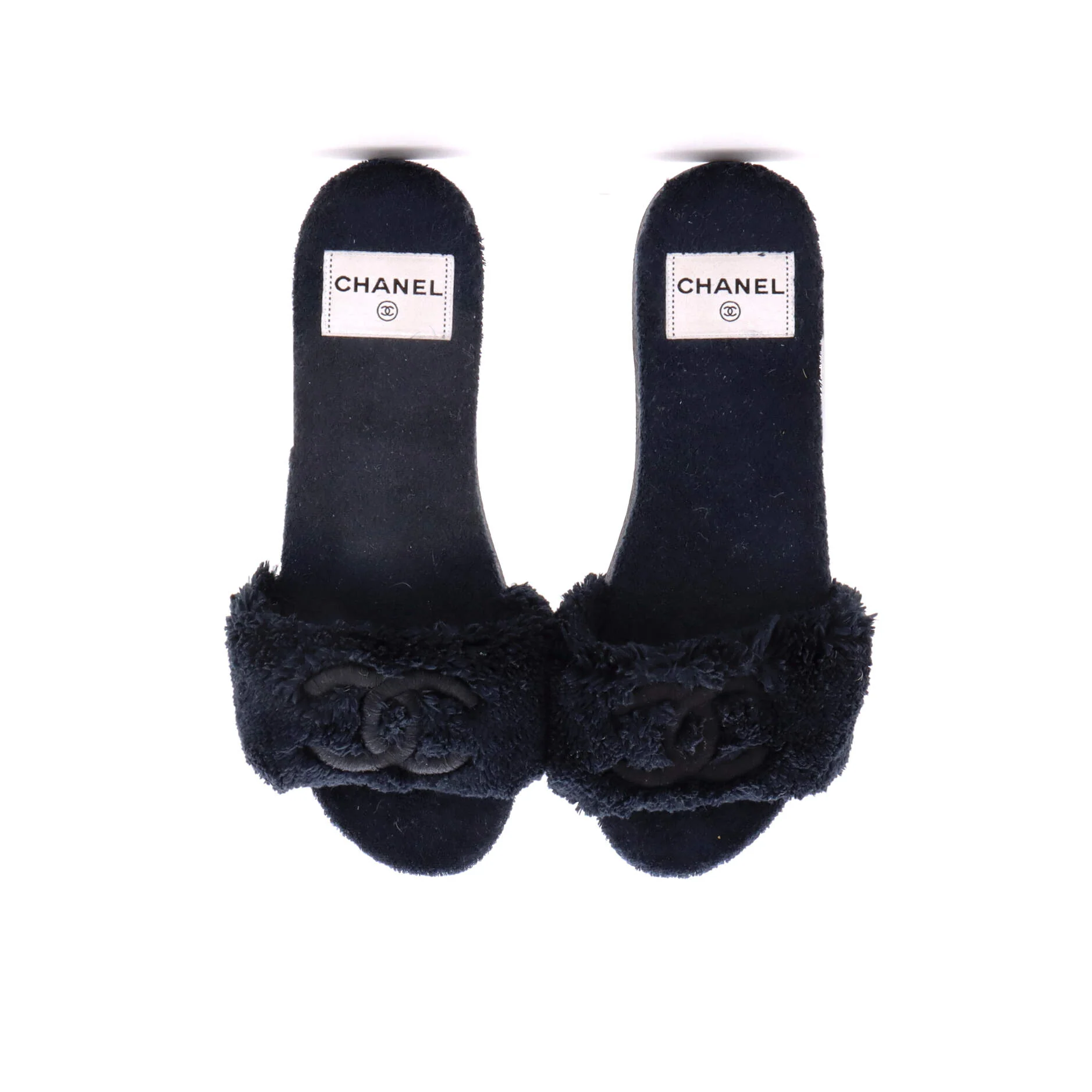 Women's CC Flat Slide Sandals Terry Cloth - Image 2